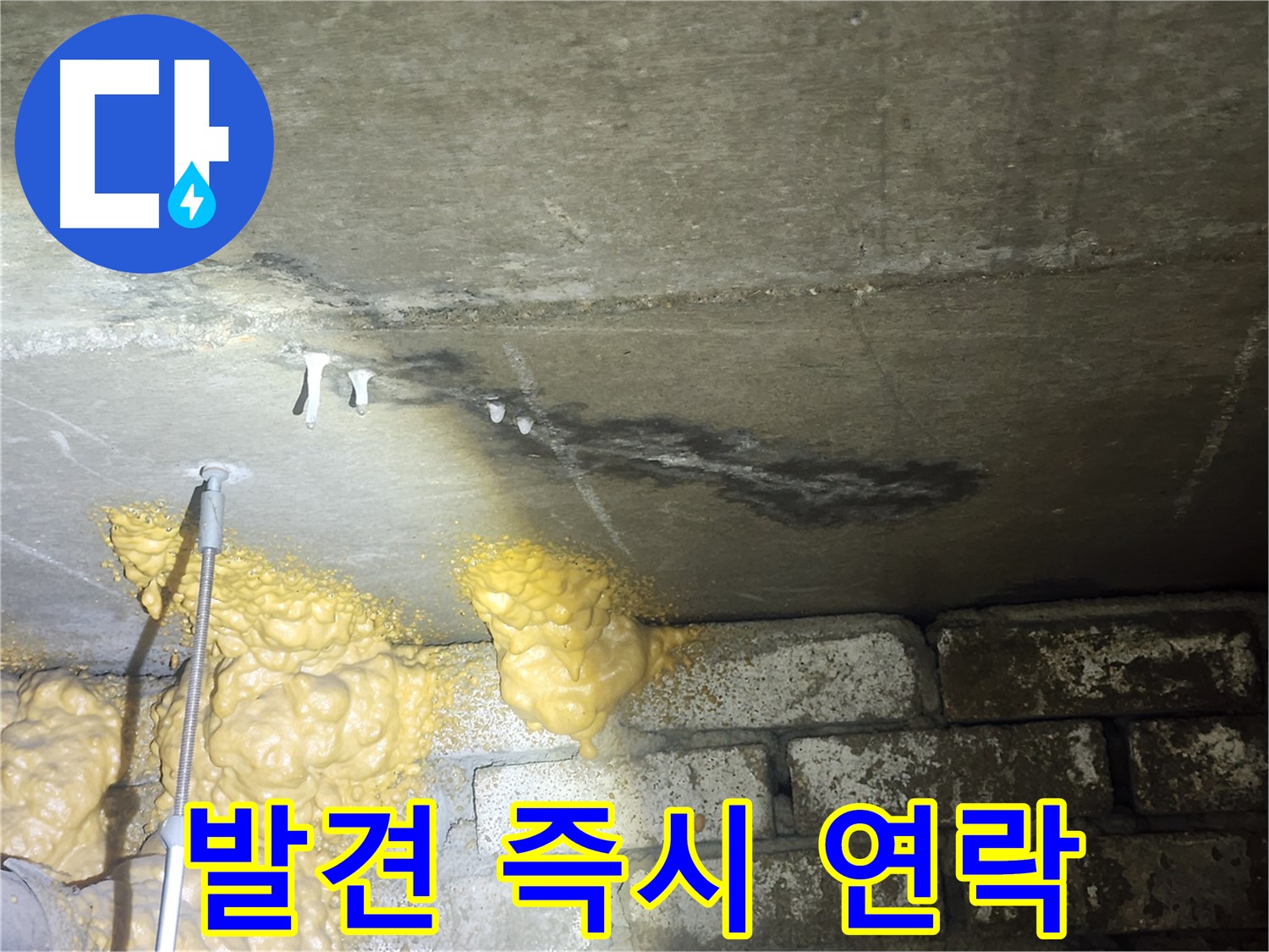 영등포 아파트 누수 - 석회수 종유석 발견 즉시 전문가에게 연락하세요!