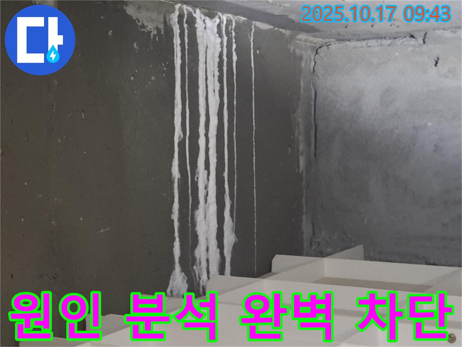 봇들마을2단지 아파트 계단 석회수 누출 - 원인 분석부터 완벽 차단까지