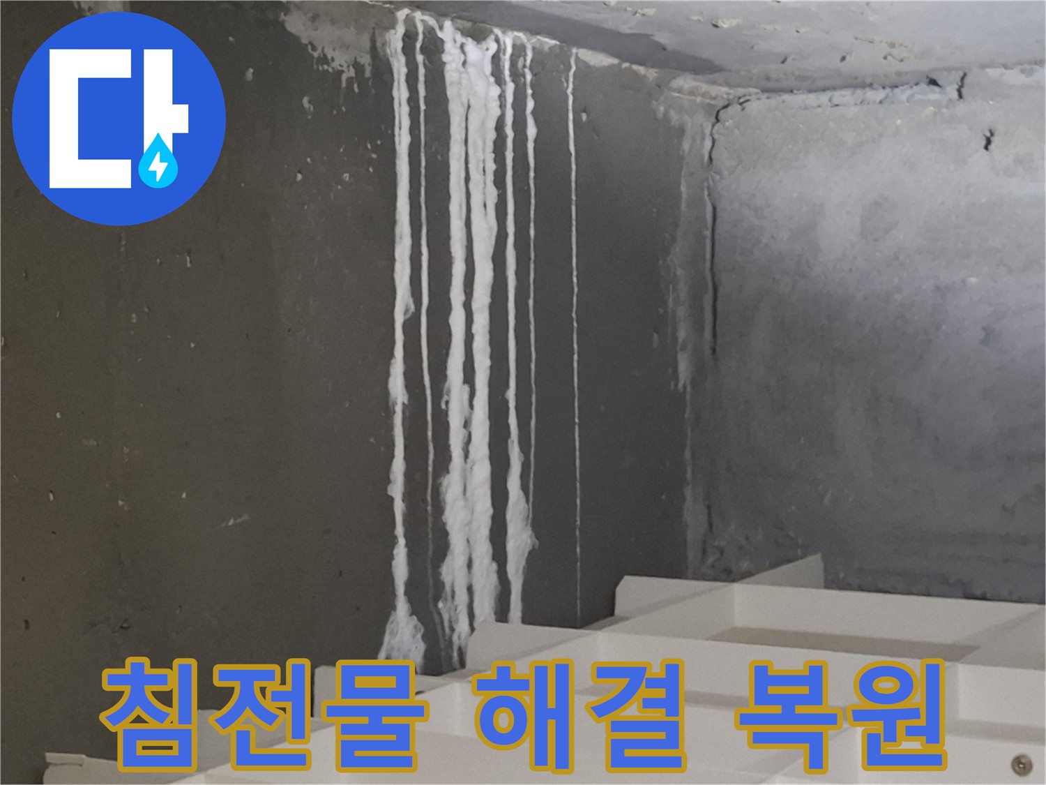 분당 아파트 누수 - 계단 '하얀 침전물' 누수! '오랜 경험'과 '노하우'로 원인을 해결하고 '새 아파트'처럼 완벽하게 복원해 드립니다.