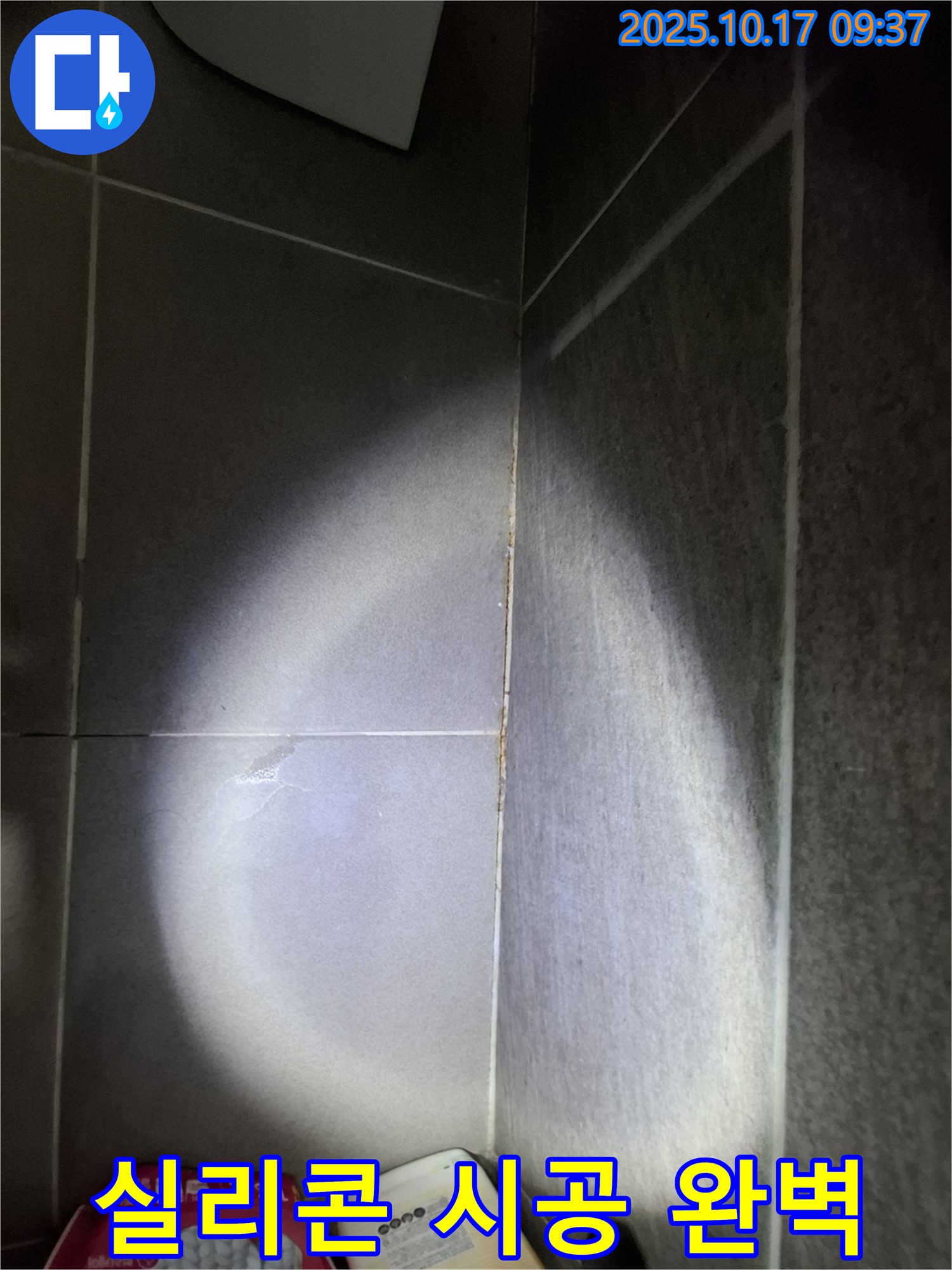 판교 봇들마을 아파트 욕실 타일 틈새 누수 - 꼼꼼한 실리콘 시공으로 물샐 틈 없이 완벽하게!