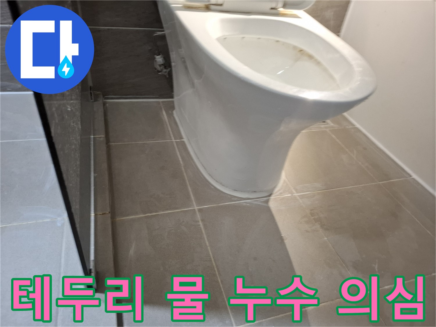 판교 삼평동 봇들마을 - 변기 테두리 물 고임 - 누수 의심 점검
