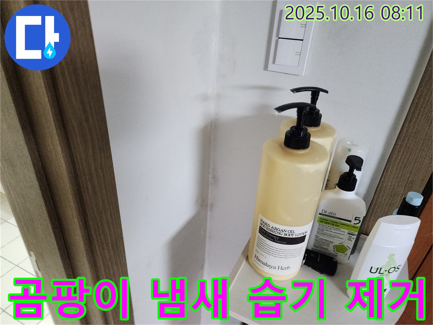 양주 남면 경신리 욕실 - 곰팡이 냄새와 습기 - 한 번에 해결!