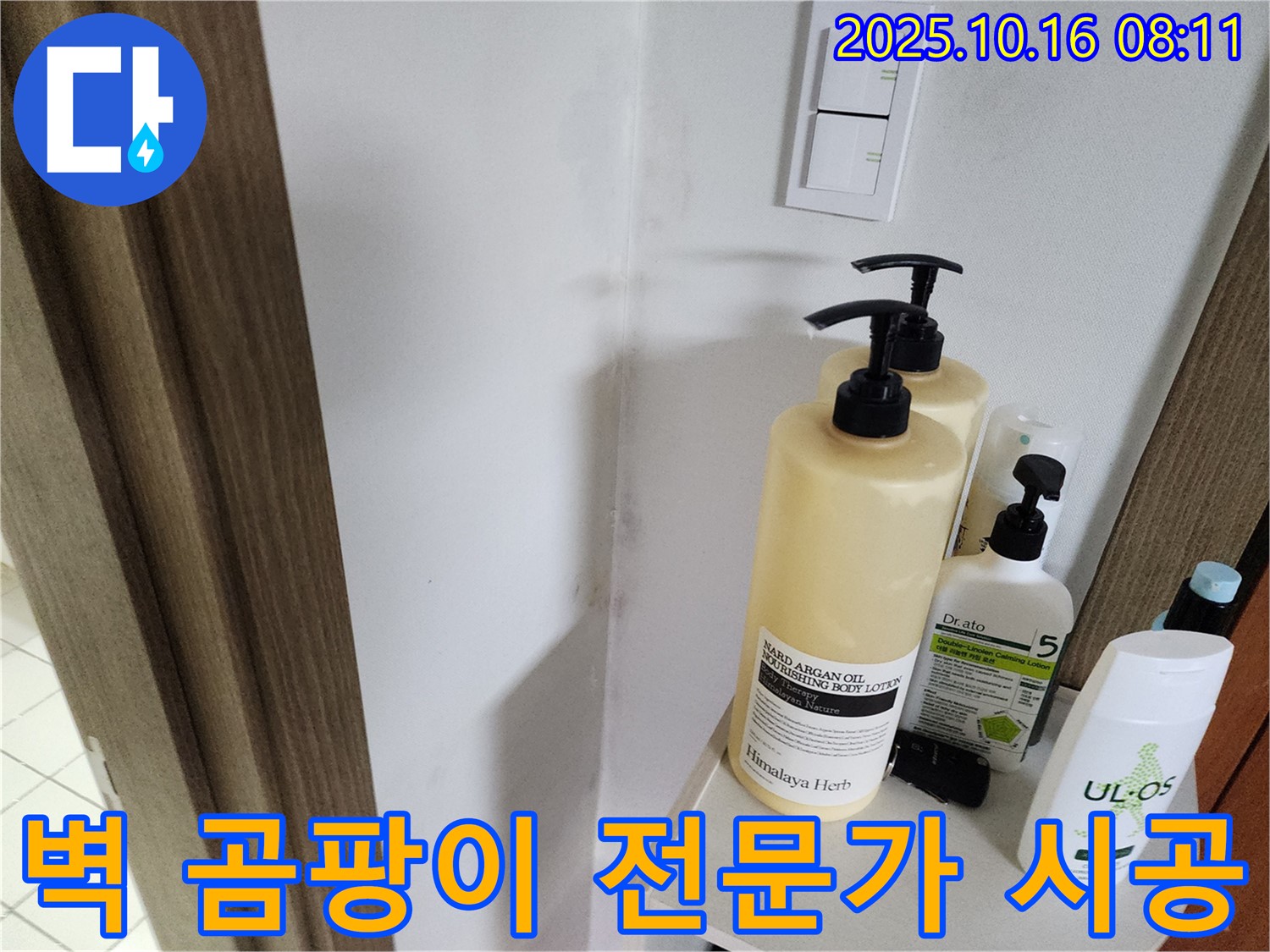양주시 남면 경신리 욕실 - 벽 곰팡이 - 곰팡이 제거 전문가가 책임 시공