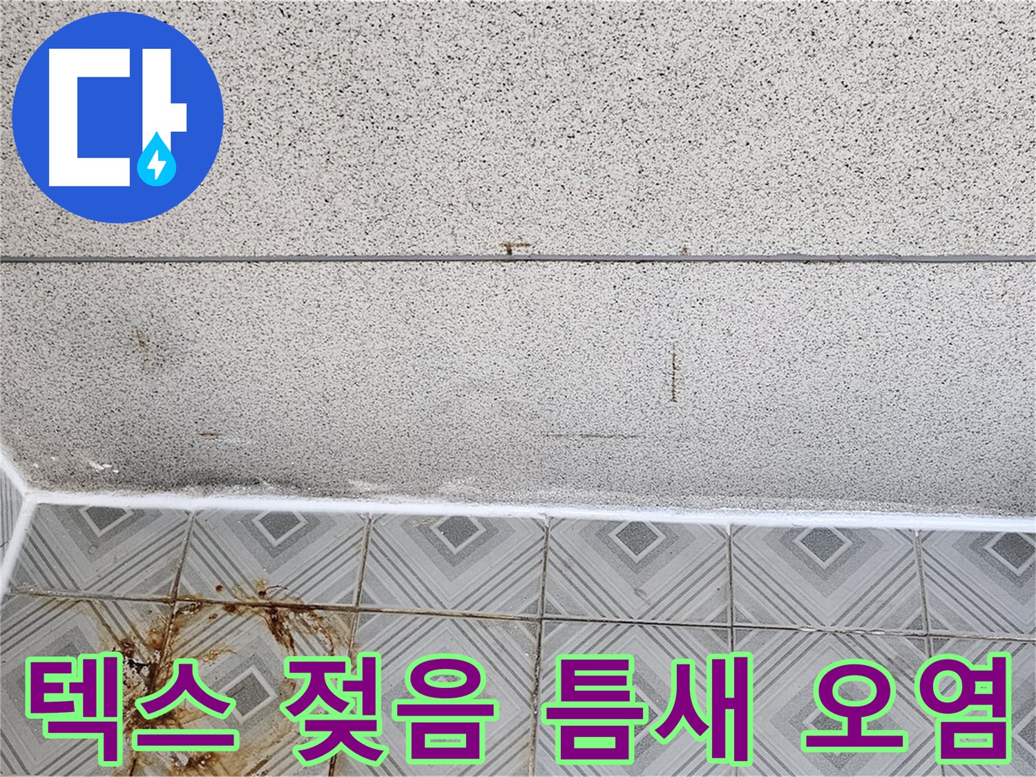 신월동 텍스 젖음 - 타일 틈새 오염 - 누수 초기 증상?