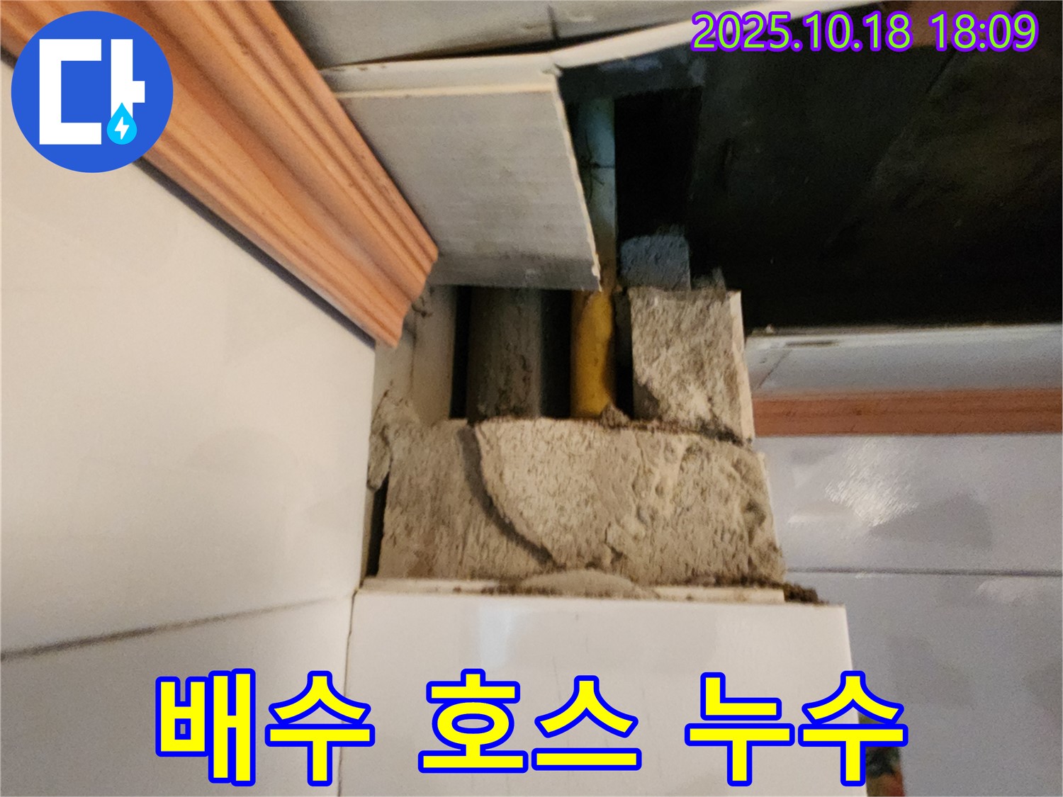 양주시 장흥면 부곡리 세탁실 누수 - 배수 호스 연결 불량