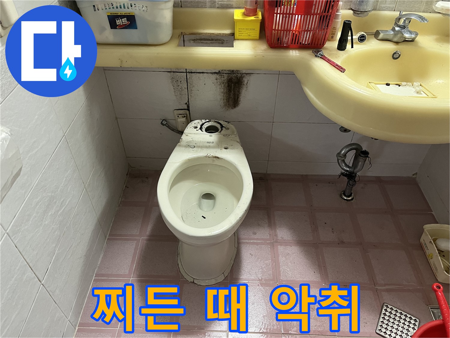 독산동 형제맨션빌 변기 누수 - 찌든 때와 곰팡이 악취 문제