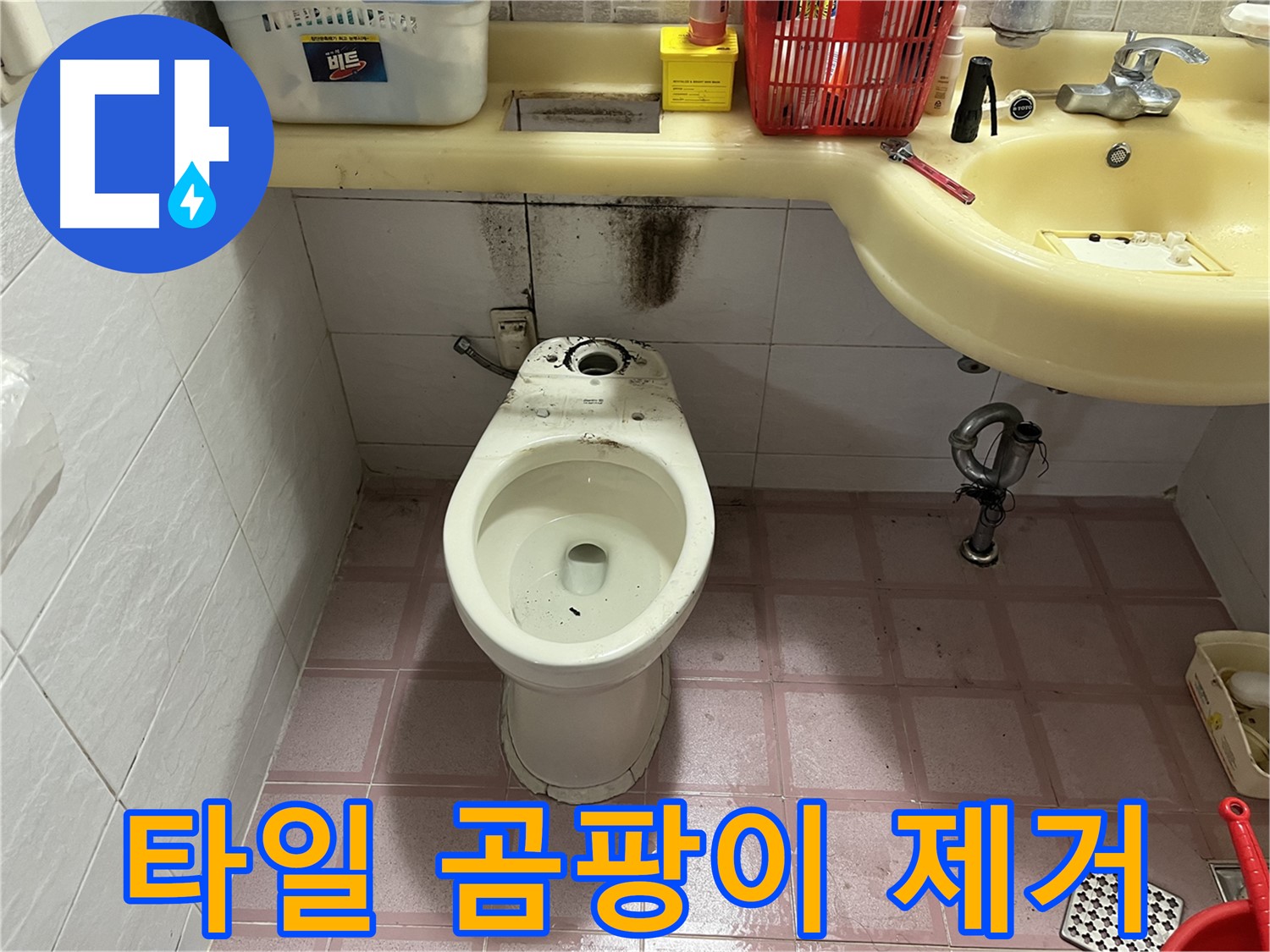 시흥동 변기 누수 - 타일 틈새 곰팡이 꼼꼼 제거 약속