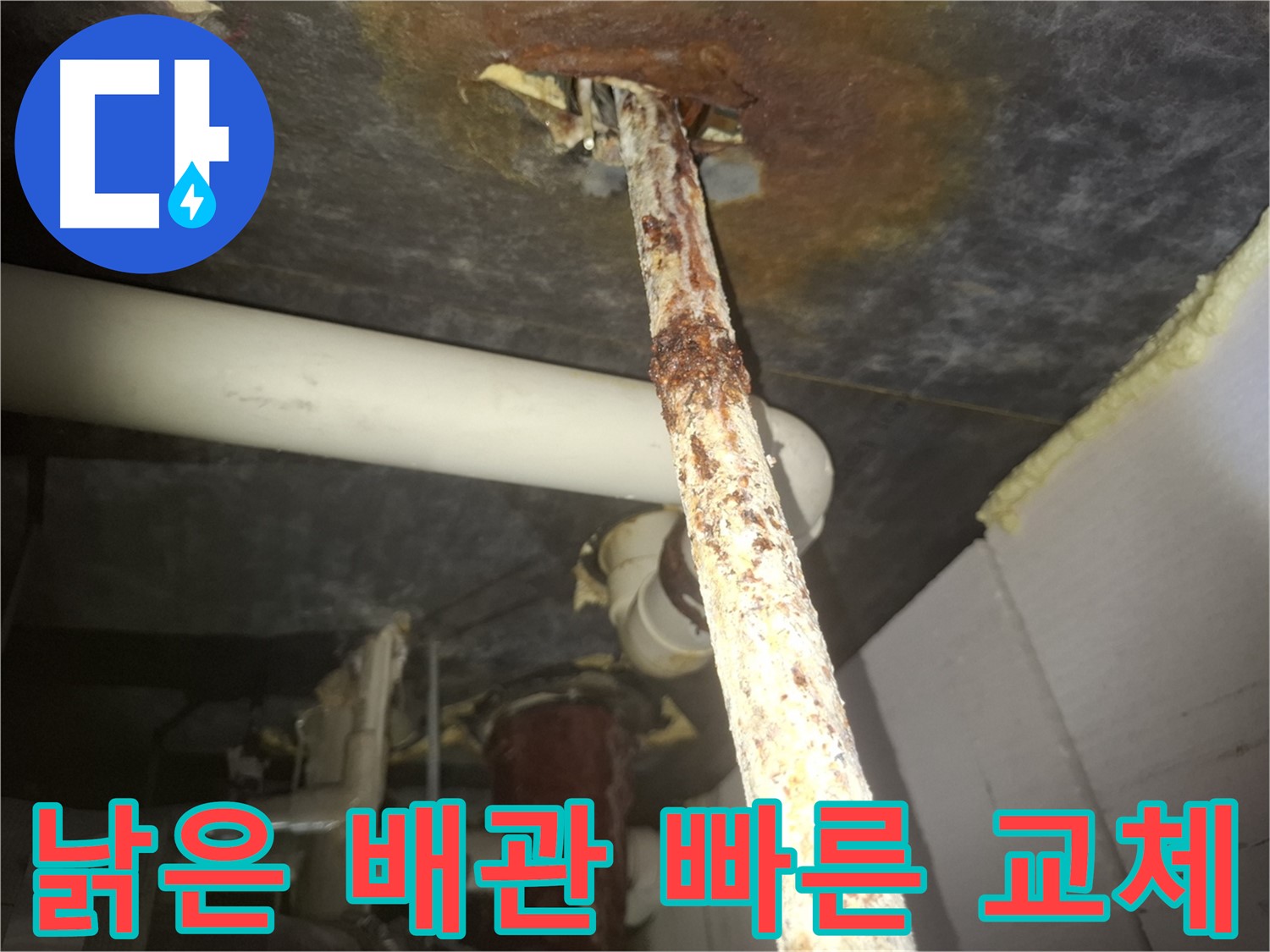 수원 신풍동 누수 현장에서 낡은 배관은 빠른 교체가 필수임을 강조합니다 - 노후 배관 교체로 누수 문제를 예방합니다.