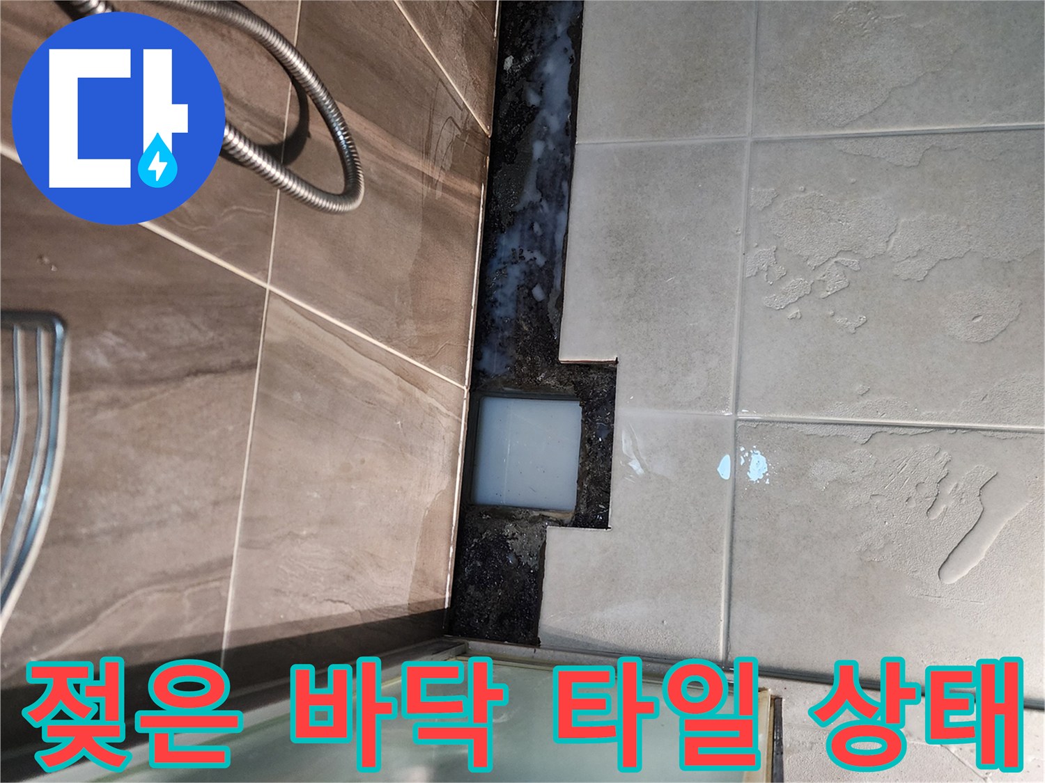 의정부신곡동-욕실-배수구-주위-누수흔적
