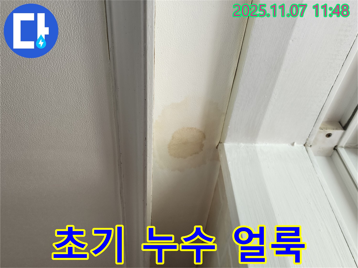 의정부 송산동 천장 누수 - 작은 얼룩, 초기 누수 증상일 수 있습니다.