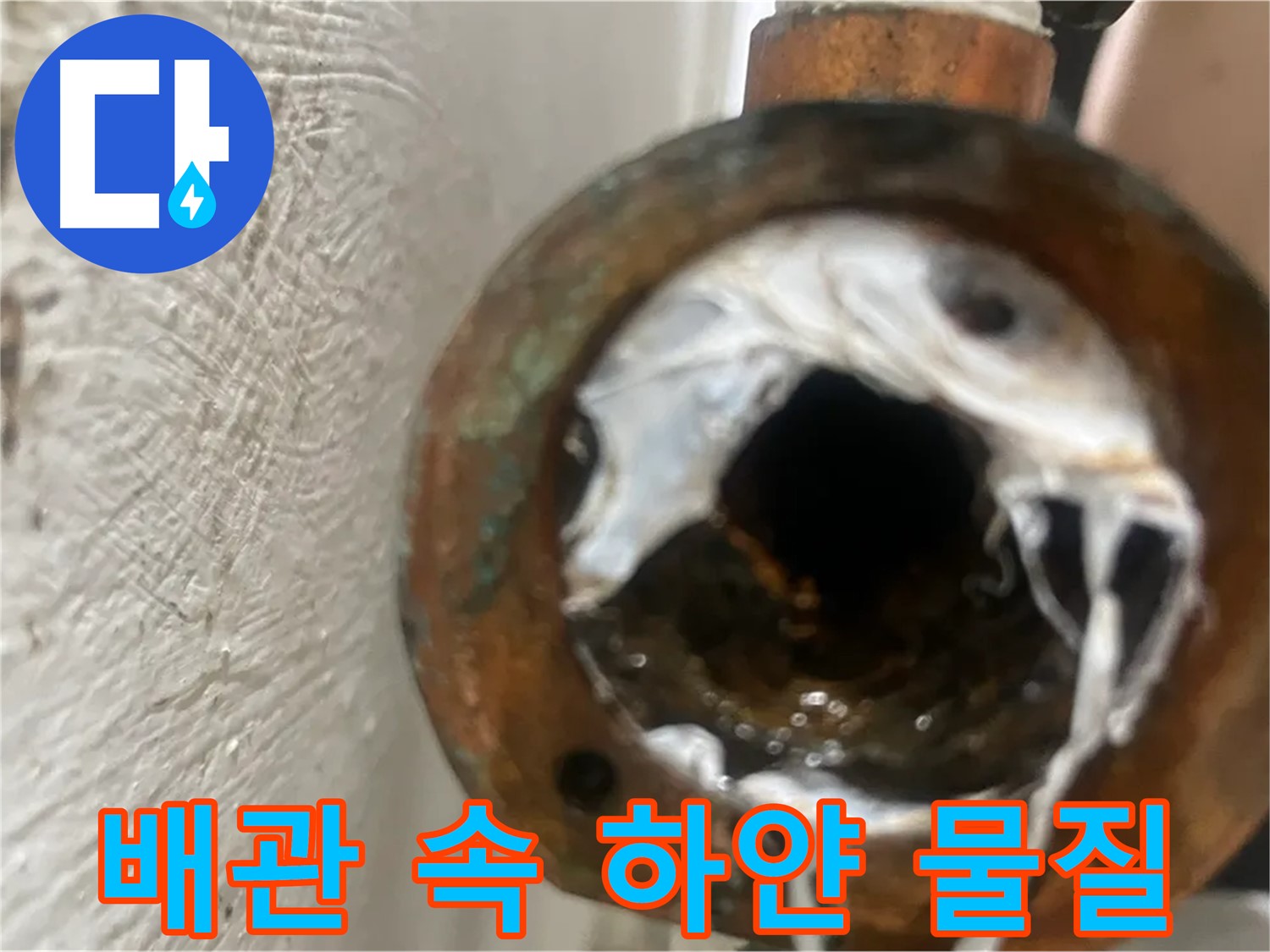 양천구 누수 해결 - 배관 속 하얀 물질 완벽 제거