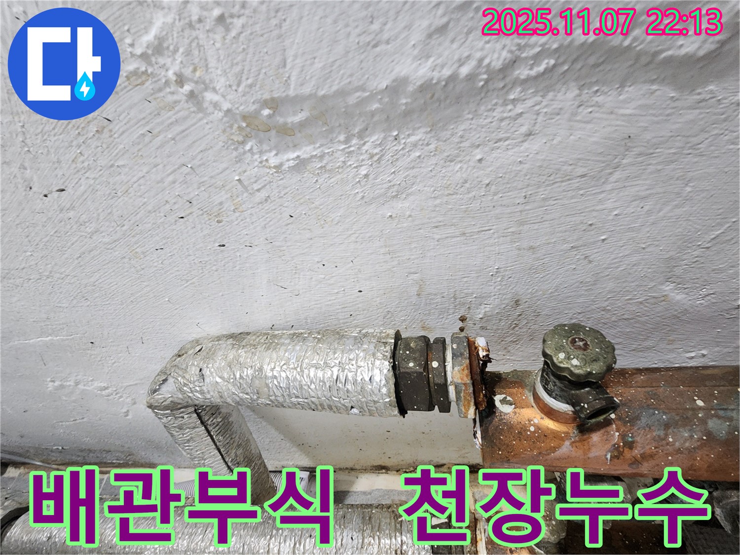 양천구 신월동 낡은 주택 누수 - 배관 부식으로 인한 천장 누수, 누수탐지 전문 업체가 해결 - 오래된 집 누수 문제