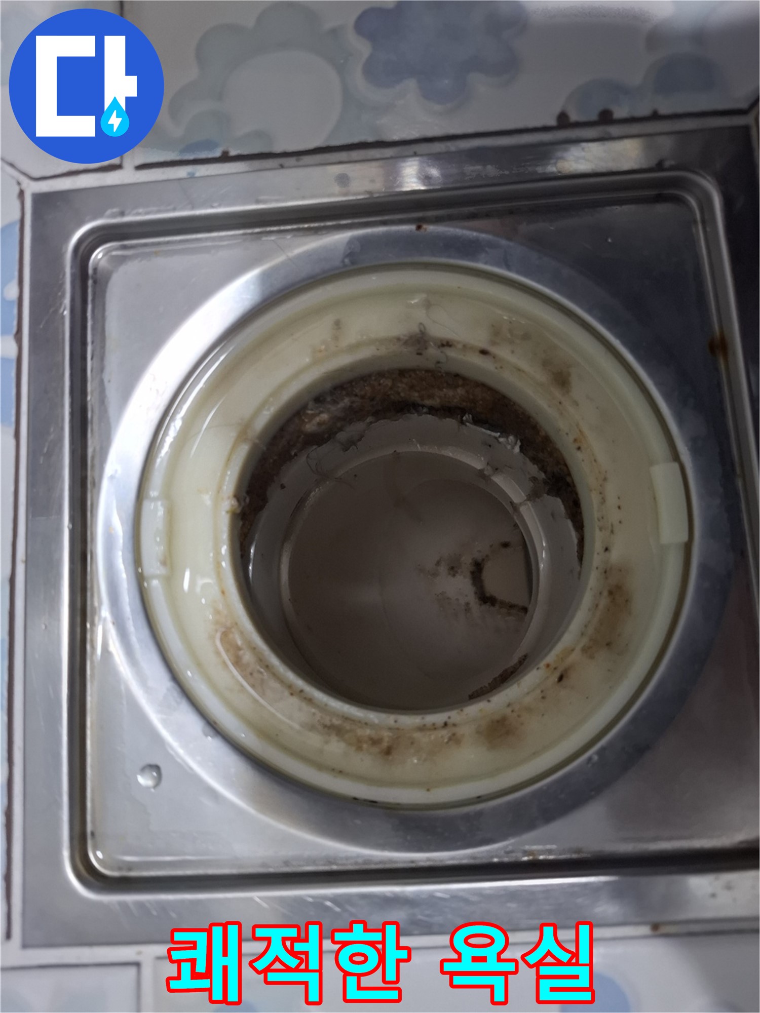 곰팡이 핀 배수 트랩 교체 후 쾌적한 욕실 완성