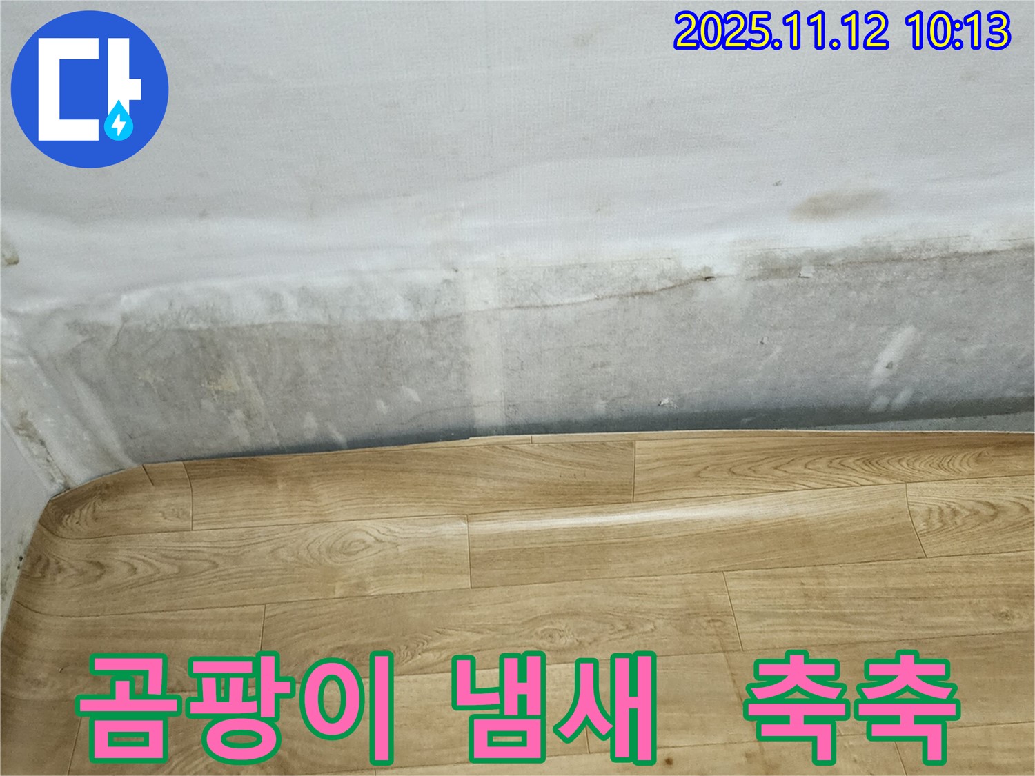 포천 소흘읍 무봉리 누수 현장 - 곰팡이 냄새, 축축한 벽, 들뜬 장판, 누수 방치는 위험합니다 - 즉시 전문가에게 문의하세요.