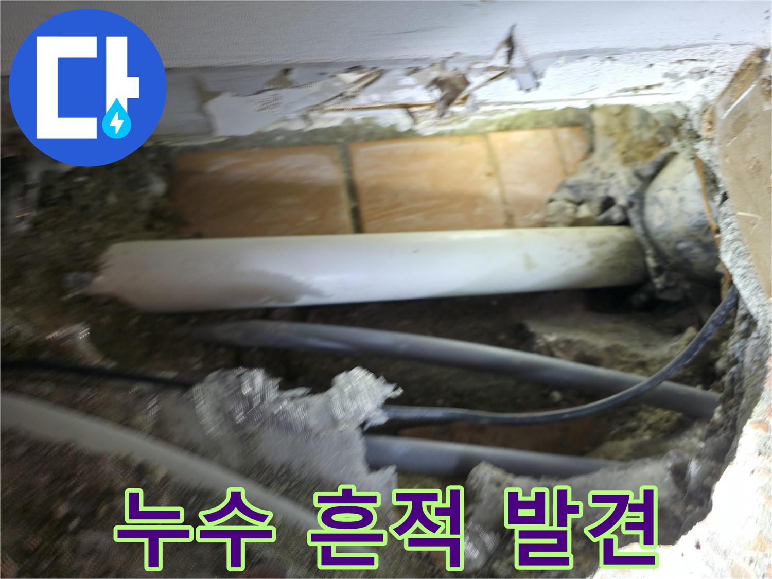 신림동 신림하이츠빌라 누수 - 굴착 작업으로 누수 흔적 발견