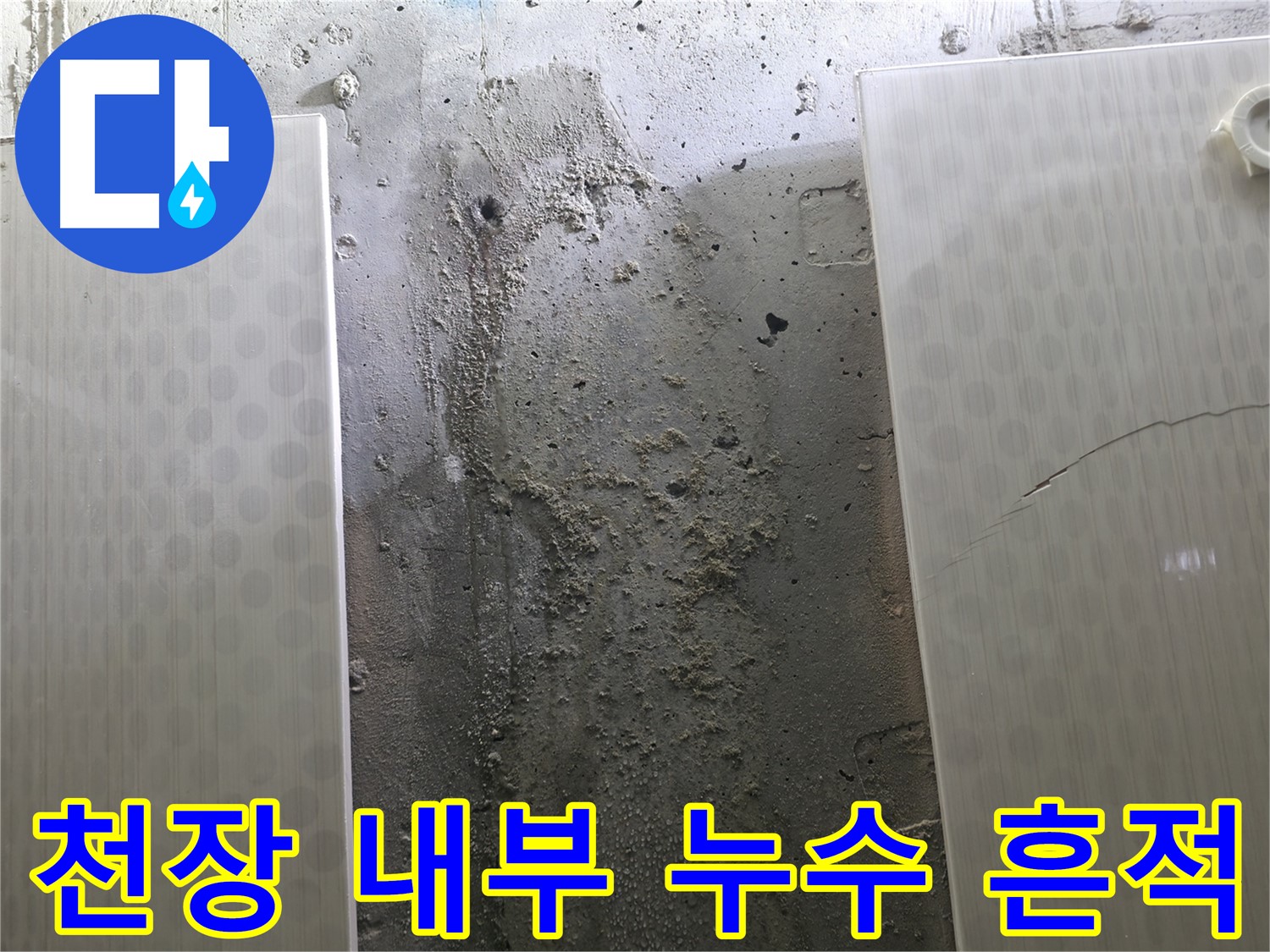 천장 내부 누수 흔적 - 성북구 스카이힐스테이 누수탐지