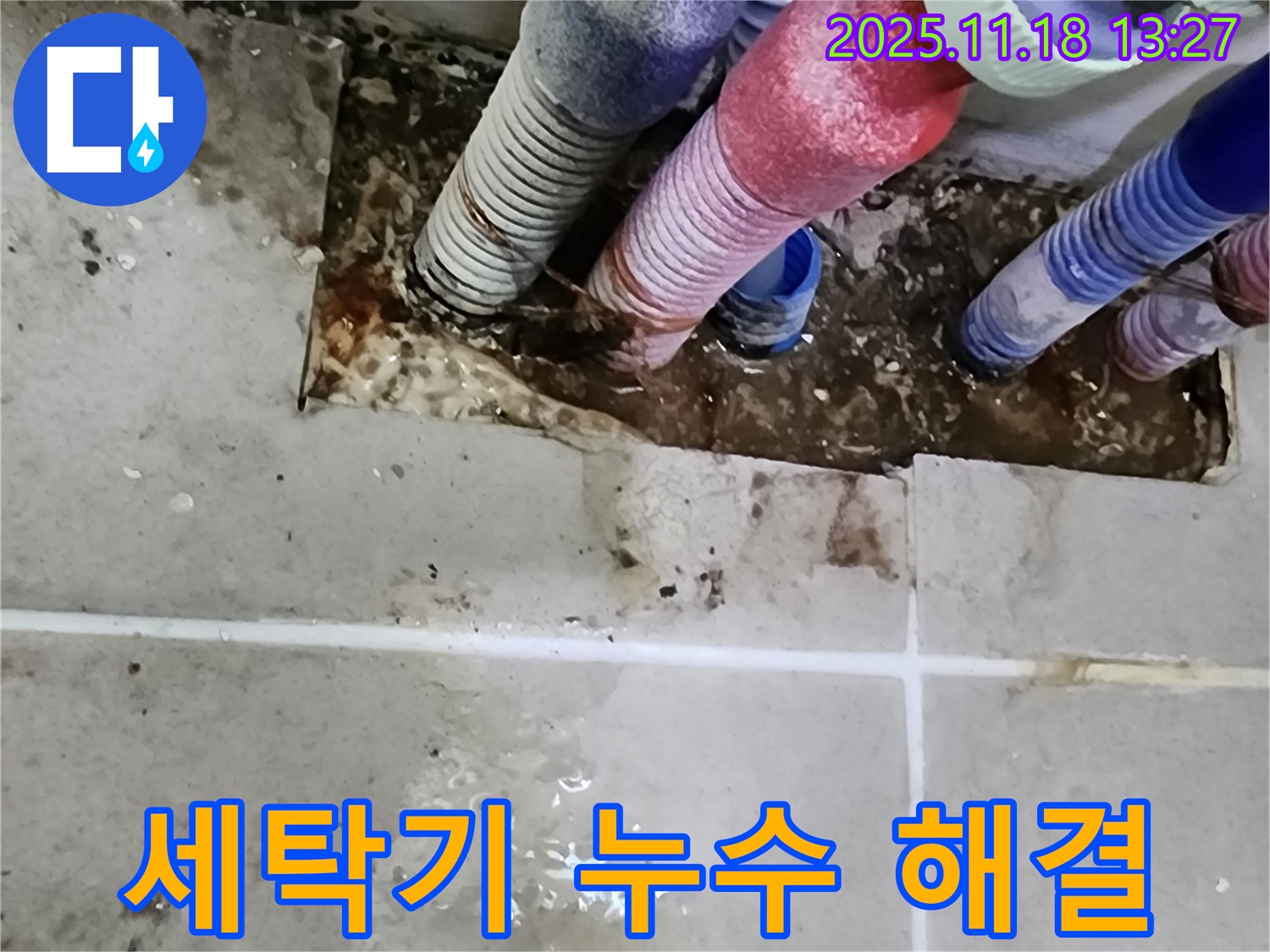 포천시 내촌면 진목리 누수 - 세탁기 누수 해결, 합리적인 비용으로 시공