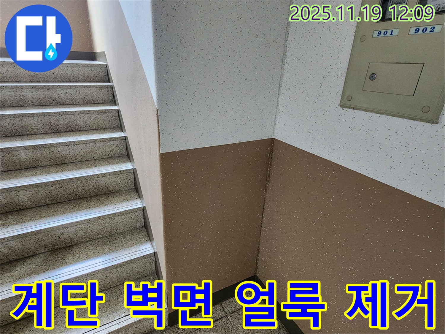 내촌면 마명리 아파트 누수 - 계단 벽면 얼룩, 완벽 제거 노하우 공개