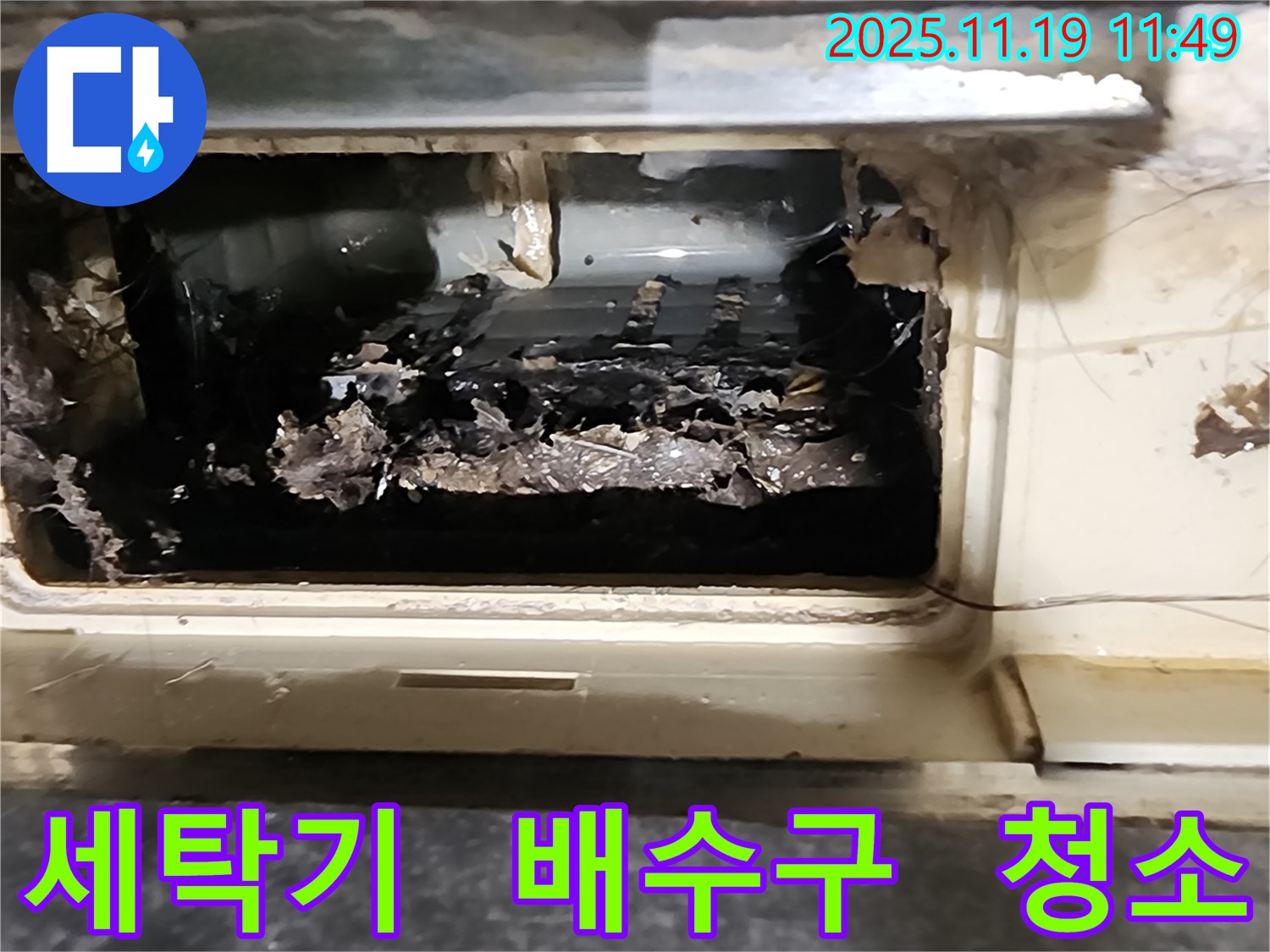 포천 누수 해결, 내촌 마명리 세탁기 배수구 - 깨끗하게 청소 완료!