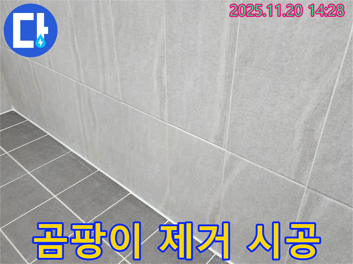 포천 가산면 누수 - 욕실 벽 타일 곰팡이, 곰팡이 제거 및 방수 줄눈 시공으로 깨끗하게!