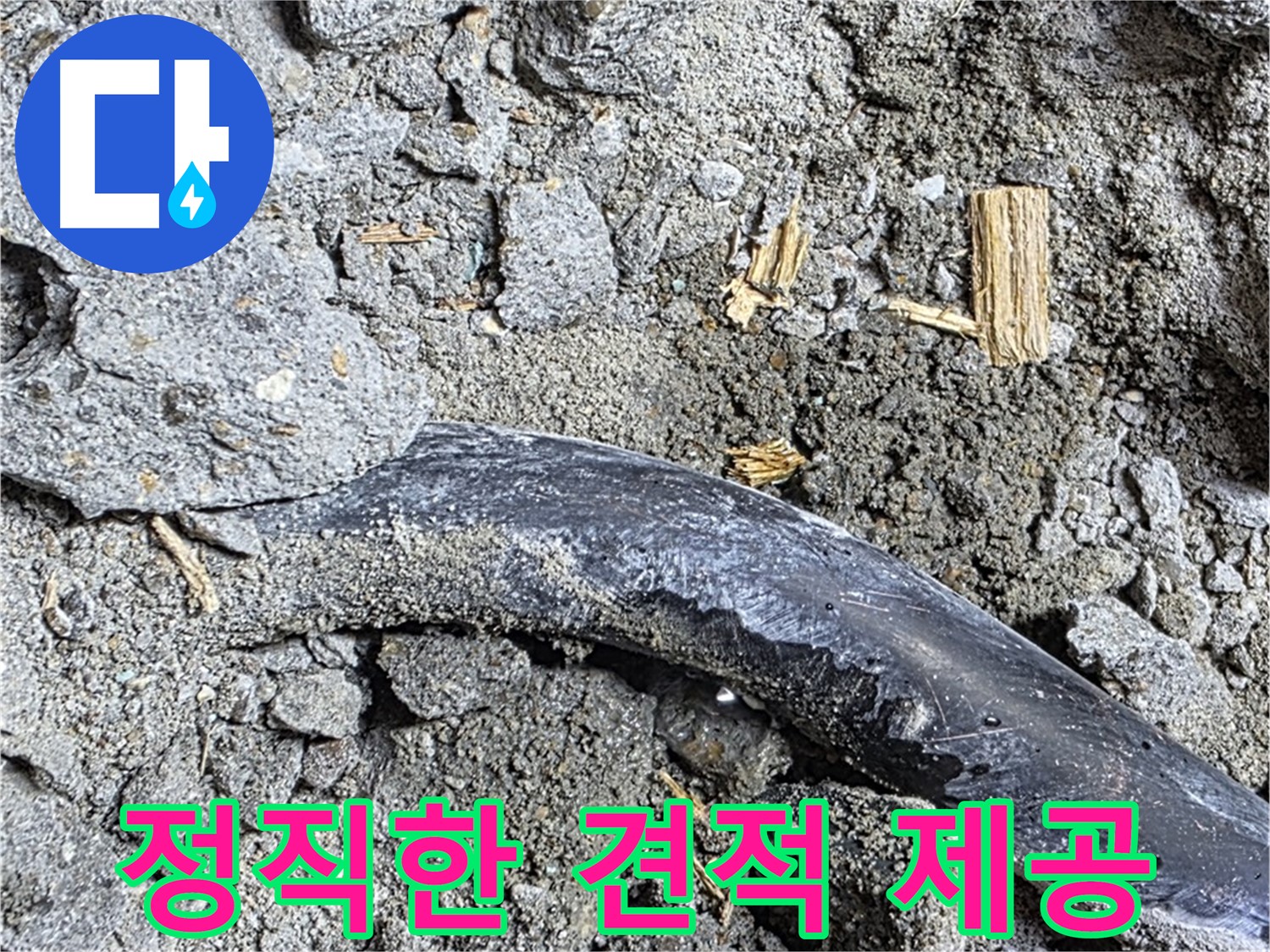 마포구 용강동 현대홈타운 - 검은 흙 - 오염 또는 누수 진행 의심