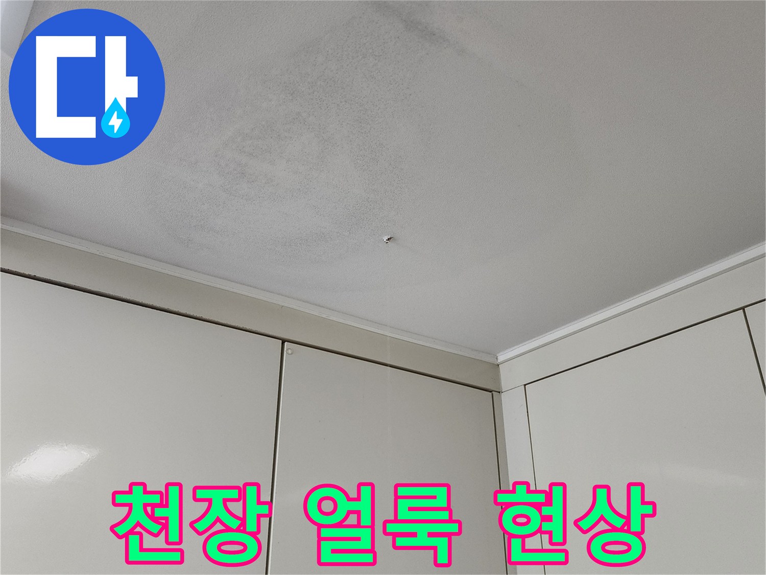 포천 가산면 주거 공간의 천장 벽지 얼룩과 습기 흔적