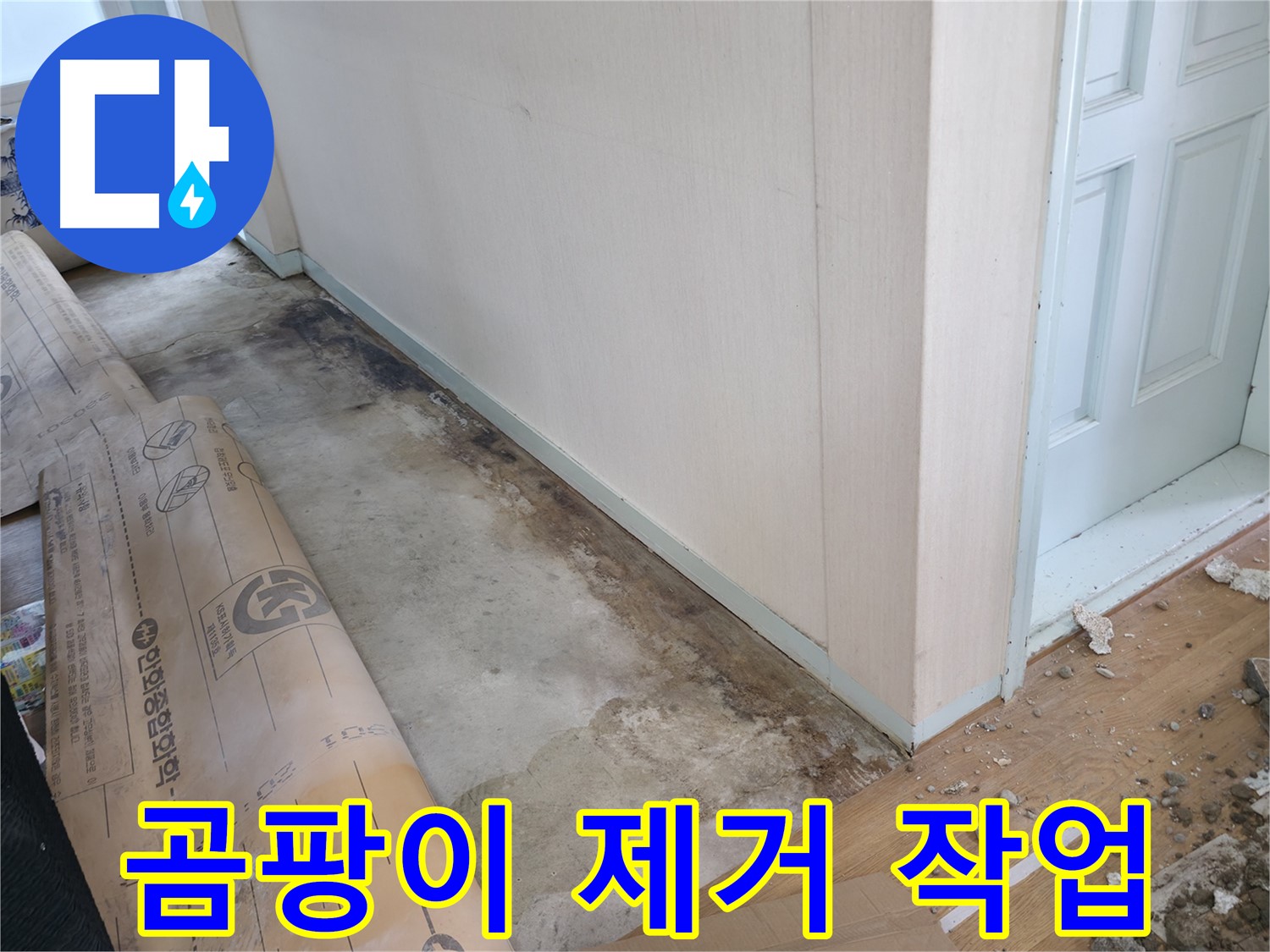 서초구 방배2동 누수 현장 - 곰팡이 제거 작업을 통해 깨끗한 환경으로 만들고 있습니다.
