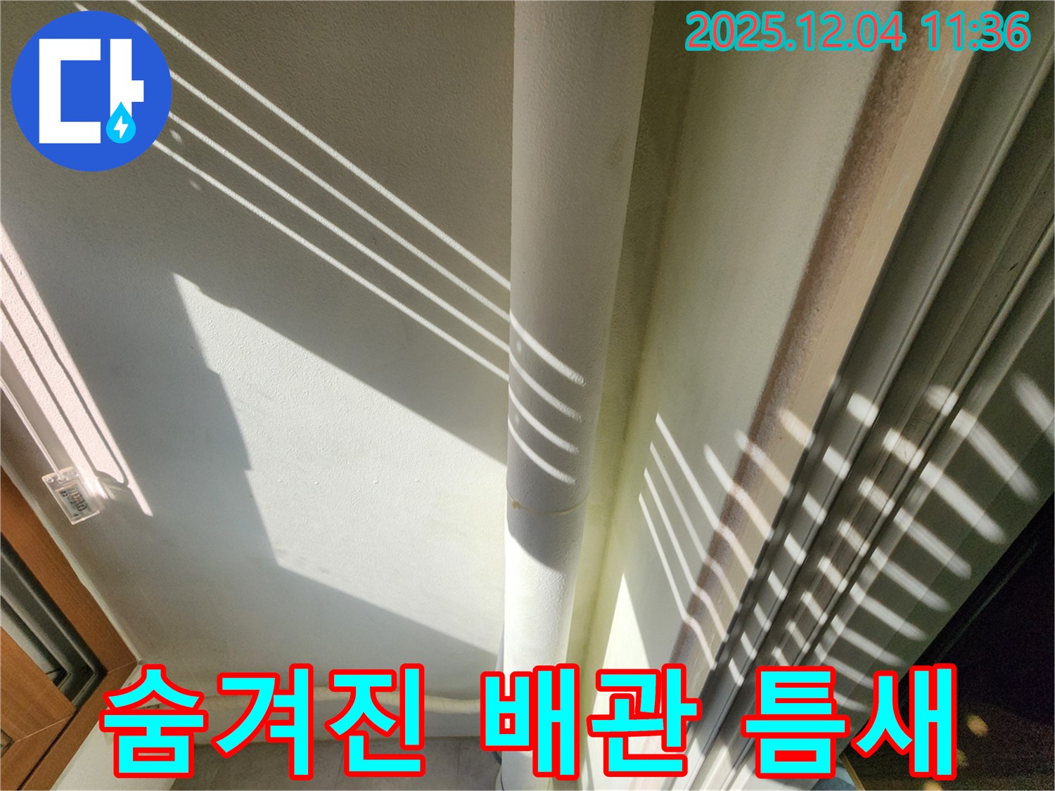 포천시 일동면 기산리 - 햇빛 아래 드러난 배관의 숨겨진 틈새 - 꼼꼼한 점검으로 누수 위험을 사전에 차단합니다.