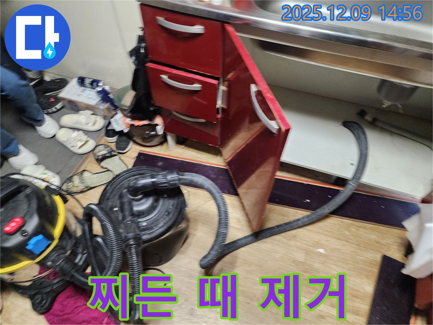 싱크대 하부 - 찌든 때 싹 없애고 살균 소독까지!