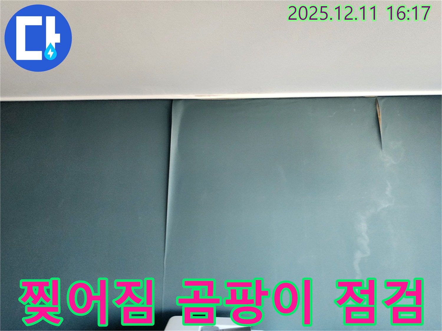 포천 영중면 누수 - 벽지 찢어짐과 곰팡이 얼룩 발견, 긴급 점검으로 초기 대응 및 건강 문제 예방