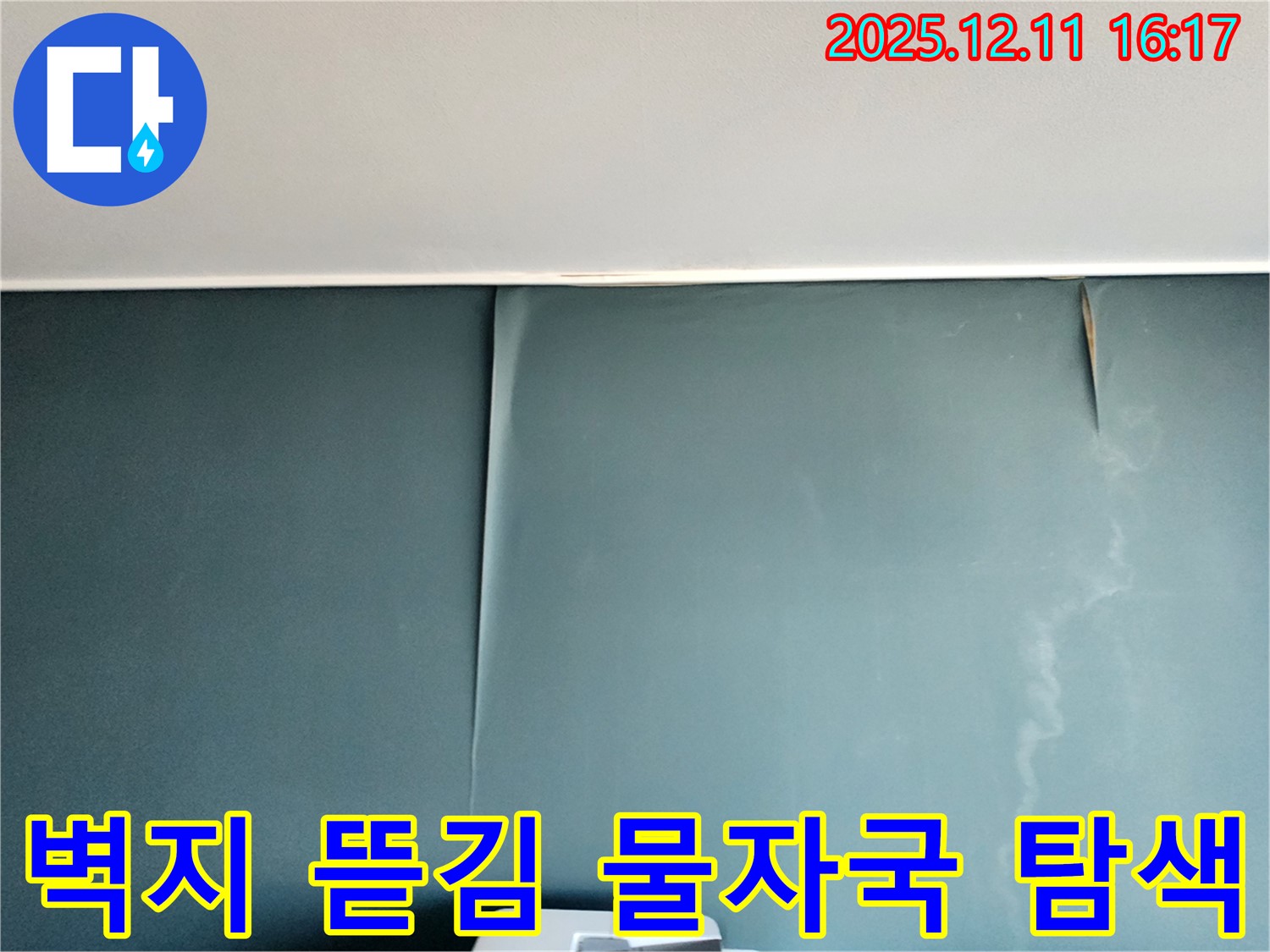 포천시 영중면 남궁리 - 벽지 뜯김과 물 자국 속 숨겨진 누수 원인 집중 탐색 과정