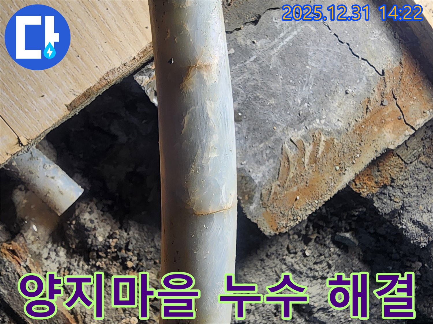 고잔동 양지마을 아파트 누수 현장 - 누수 지점을 정확히 찾아 신속하게 해결했습니다.