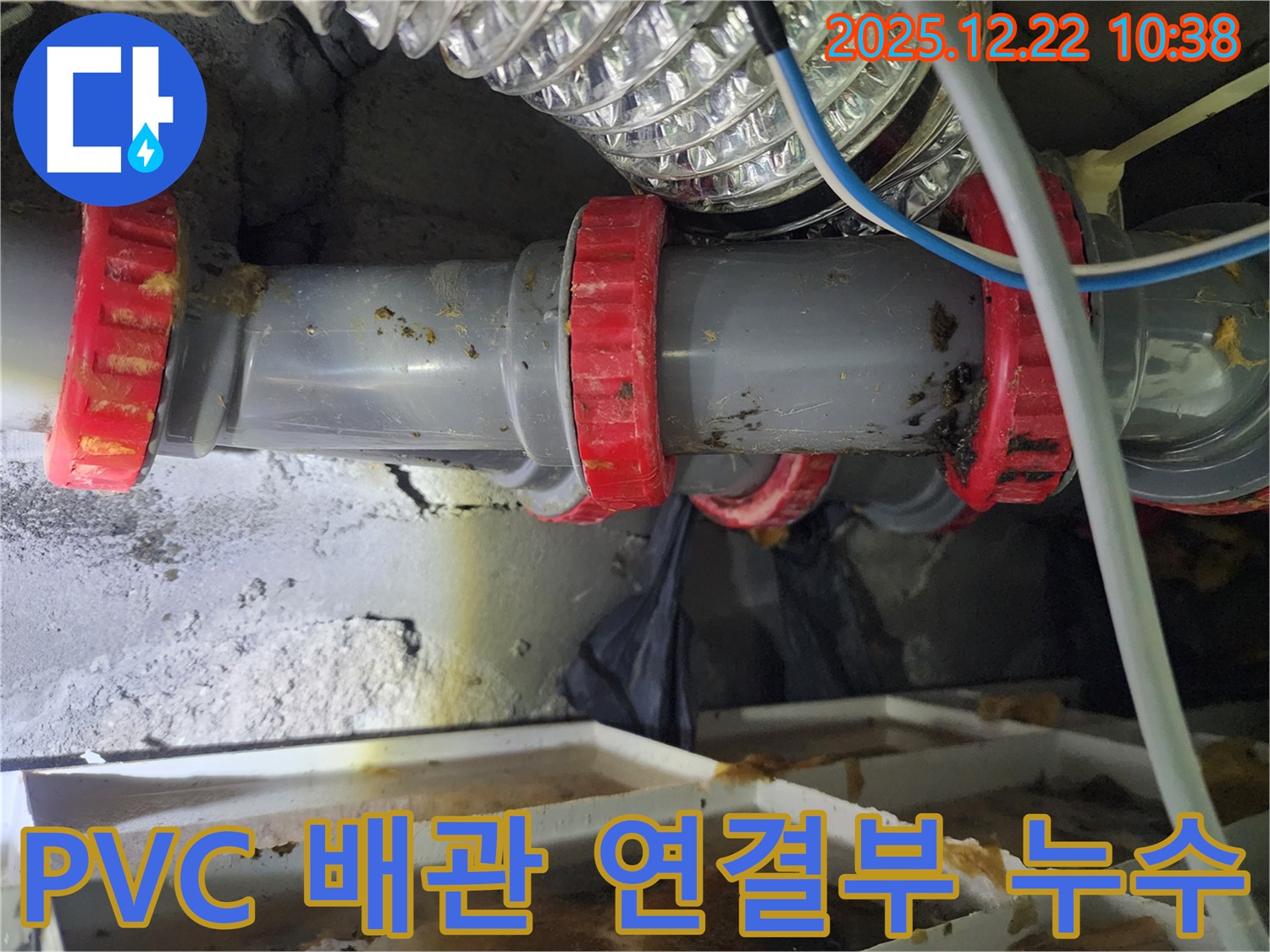 노원구 월계동에서 발생한 PVC 배관 연결부 누수 - 누수 전문가가 정확한 진단과 꼼꼼한 시공으로 누수를 해결했습니다.