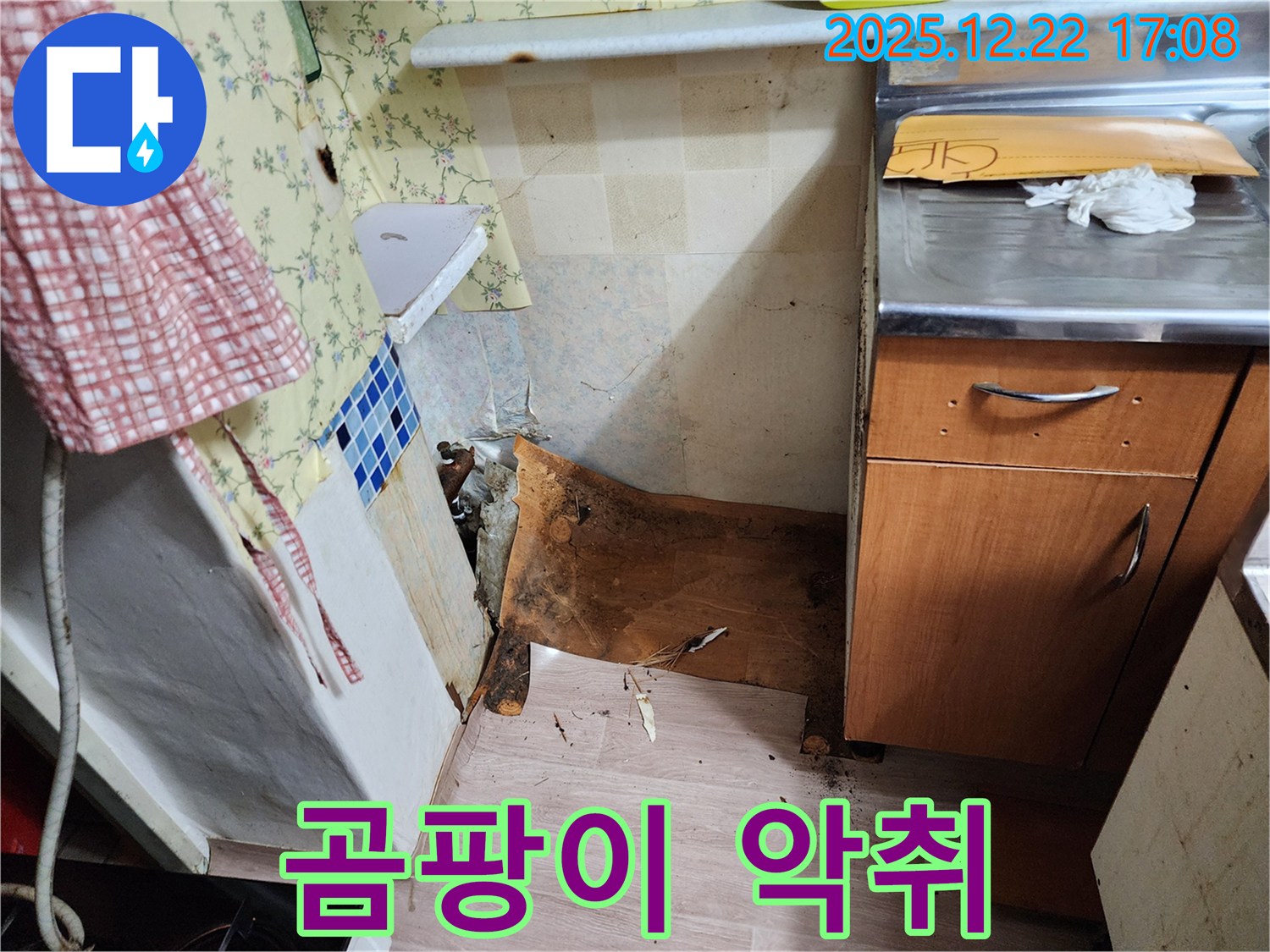 동두천 생연2동 주택 누수 - 곰팡이와 악취 발생 - 누수 원인 제거와 곰팡이, 악취 완벽 제거!