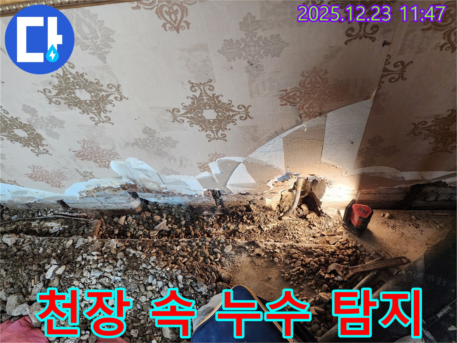 동두천 보산동 천장 속 누수 비상 - 긴급 누수 탐지 작전 개시!
