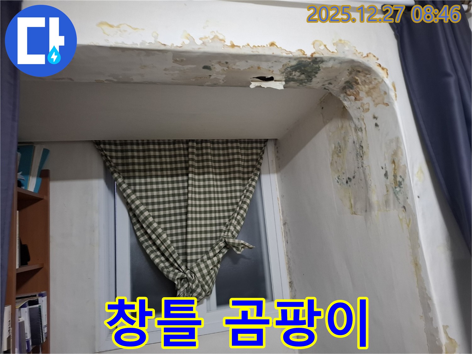 송파구 석촌동 창틀 곰팡이 - 결로 현상으로 인한 곰팡이 발생