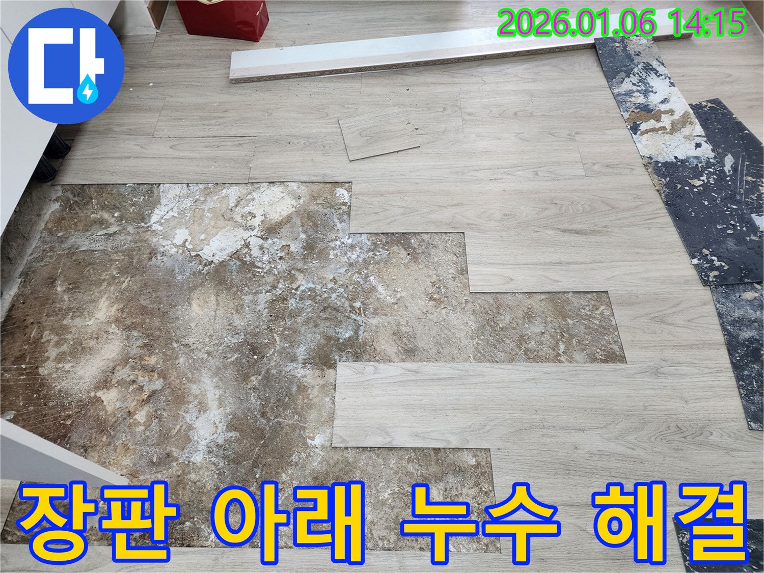 동두천 생연동 누수 - 장판 아래 숨겨진 누수 완벽하게 해결