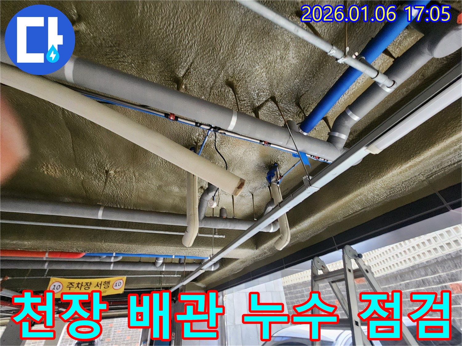 노원구 월계동 천장 배관 누수 현장에서 꼼꼼하게 점검하고 있습니다 - 누수 문제는 신속하고 정확하게 해결해야 합니다.
