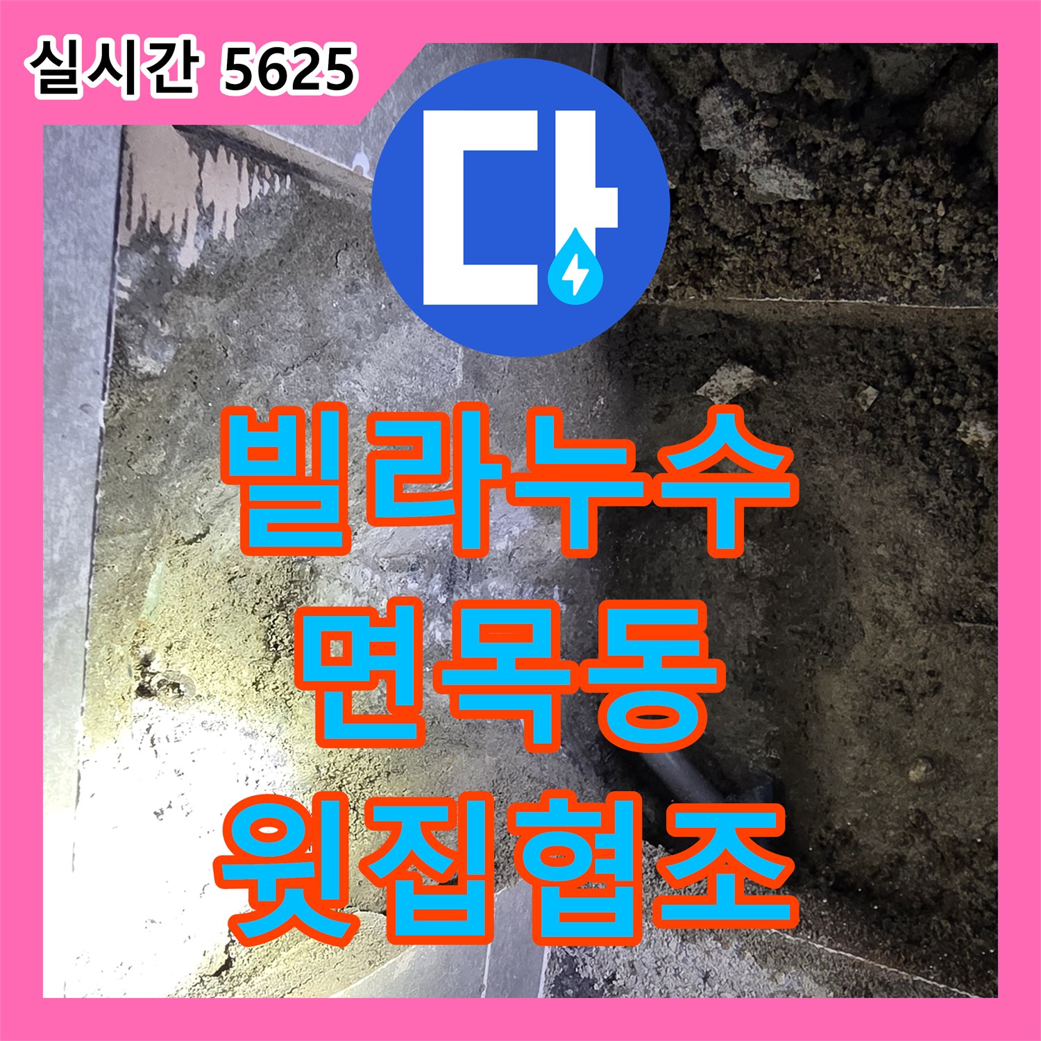 누수설비업체, 빌라 윗집과의 협조가 필요한 누수 문제의 원인을 파악하고 공사를 진행합니다 - 면목동