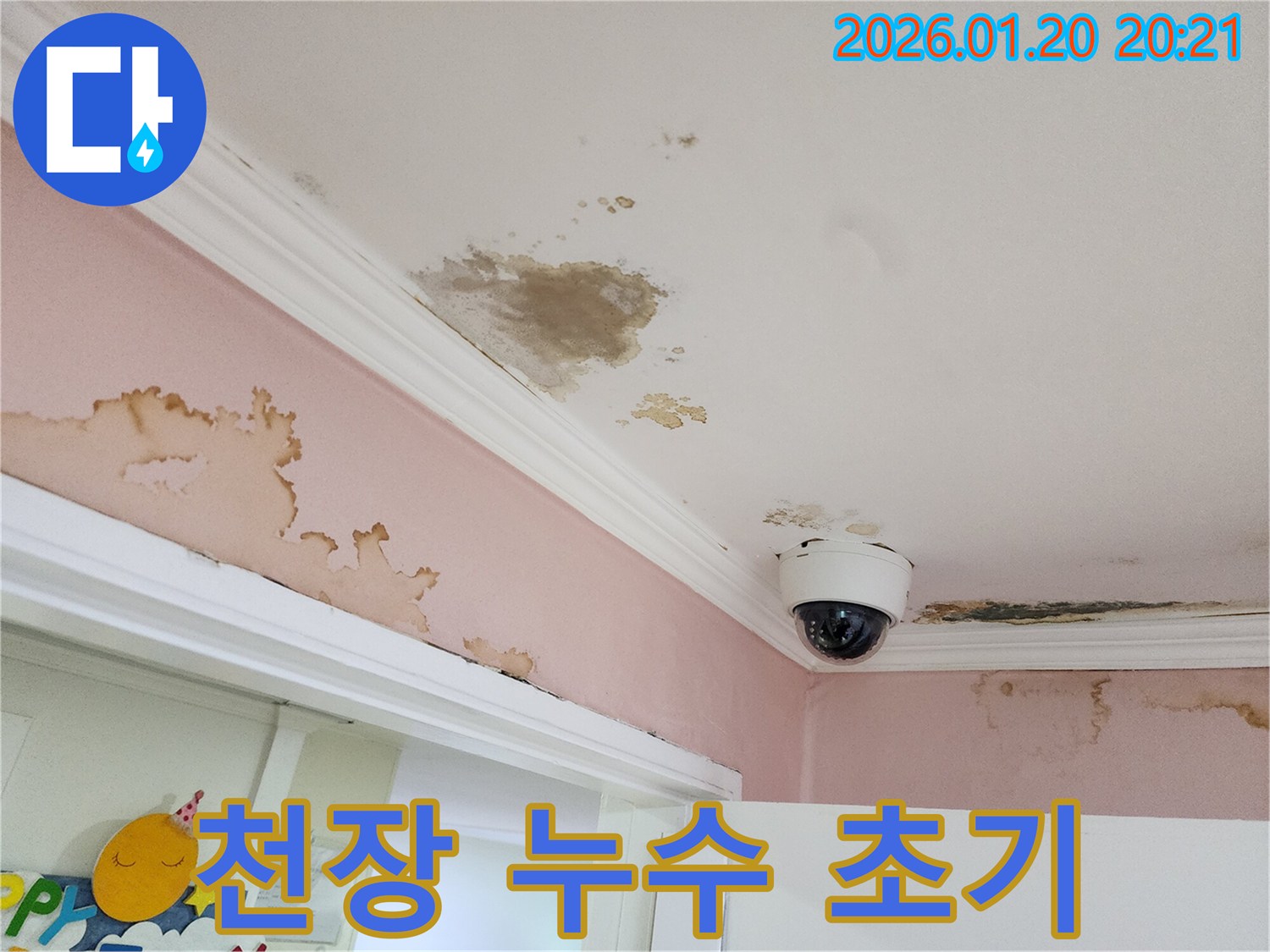 도곡동 천장 누수 초기 모습 - 빠른 대처의 중요성
