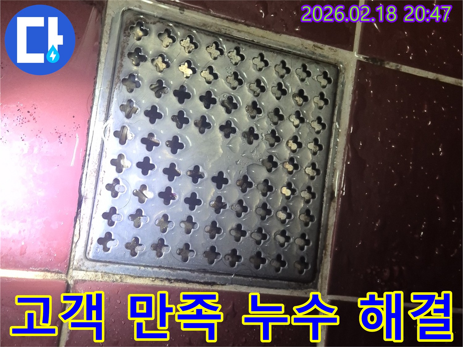 양주 백석읍 화장실 배수구-주변 물고임 현상을 해결하여-고객 만족을 최우선으로 하는 모습