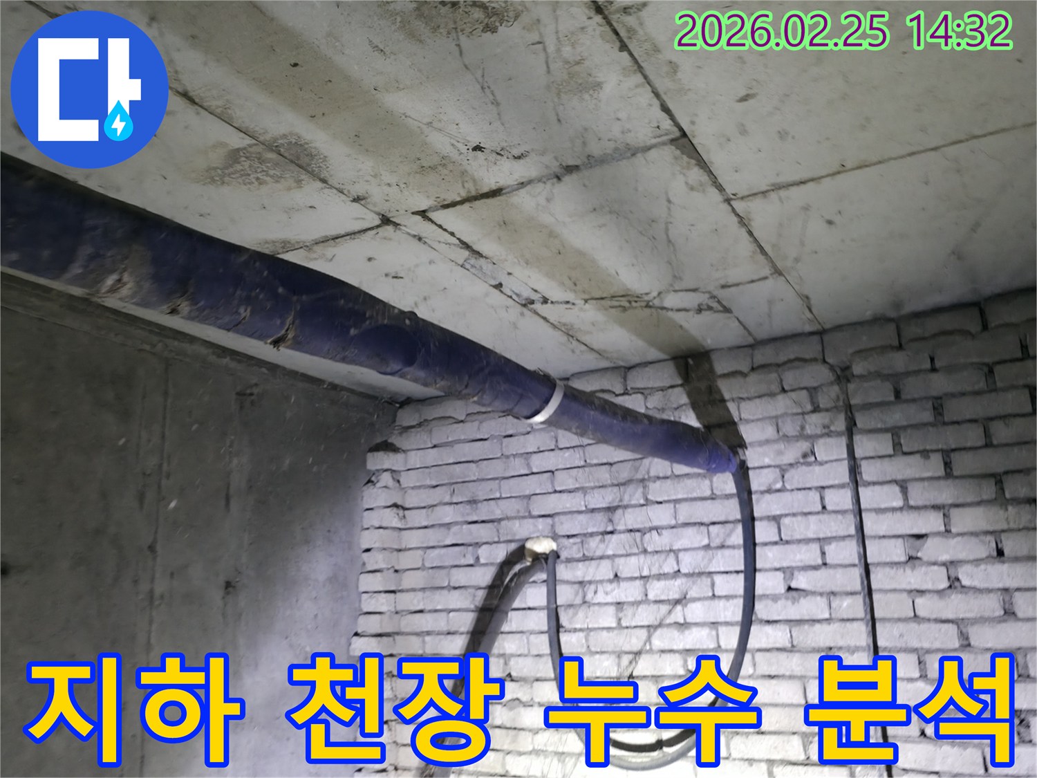 진황도로 211 인근의-지하 천장 누수 현장에서-원인을 정확히 분석하고-해결책을 모색하는 전문가의 모습