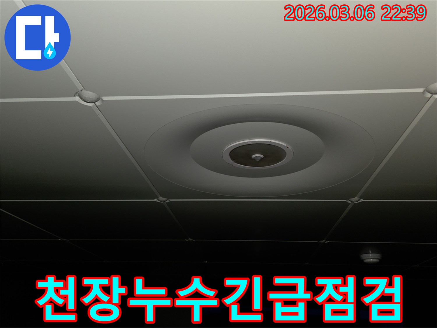 누수 전문가가-천장 내부의-배관이나-설비에서-발생할-수-있는-누수를-육안으로-점검하는-과정을-보여줍니다