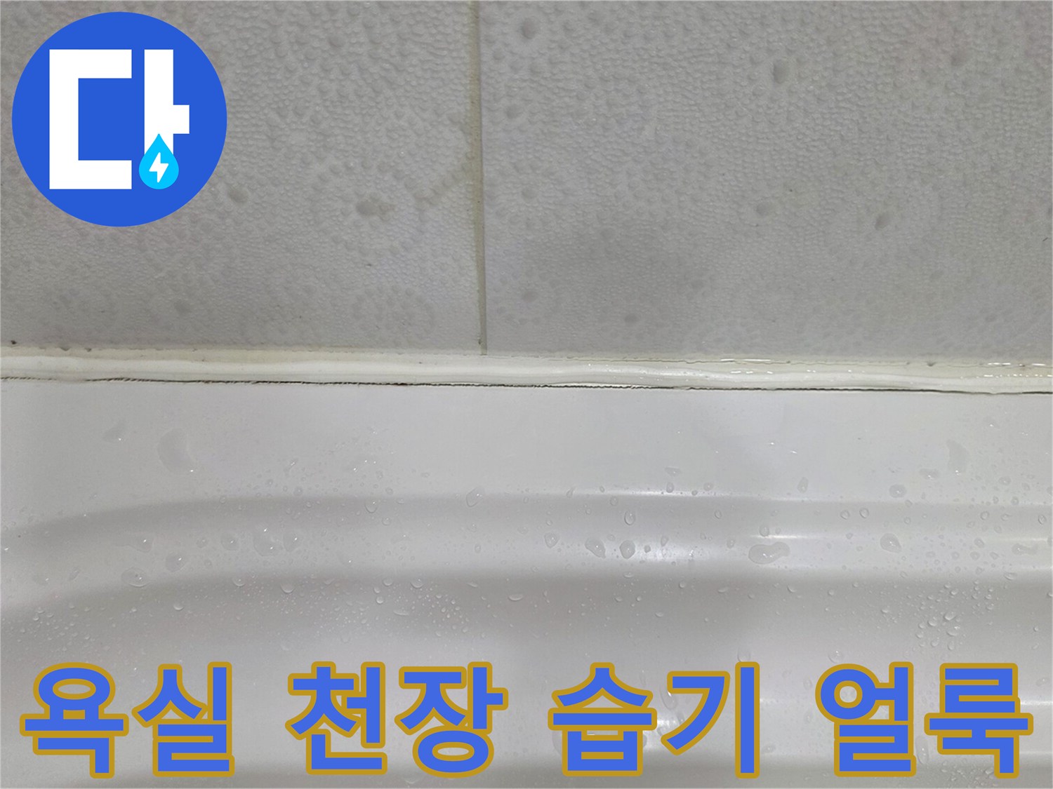 화장실-천장-경계면-습기-머금은-상태