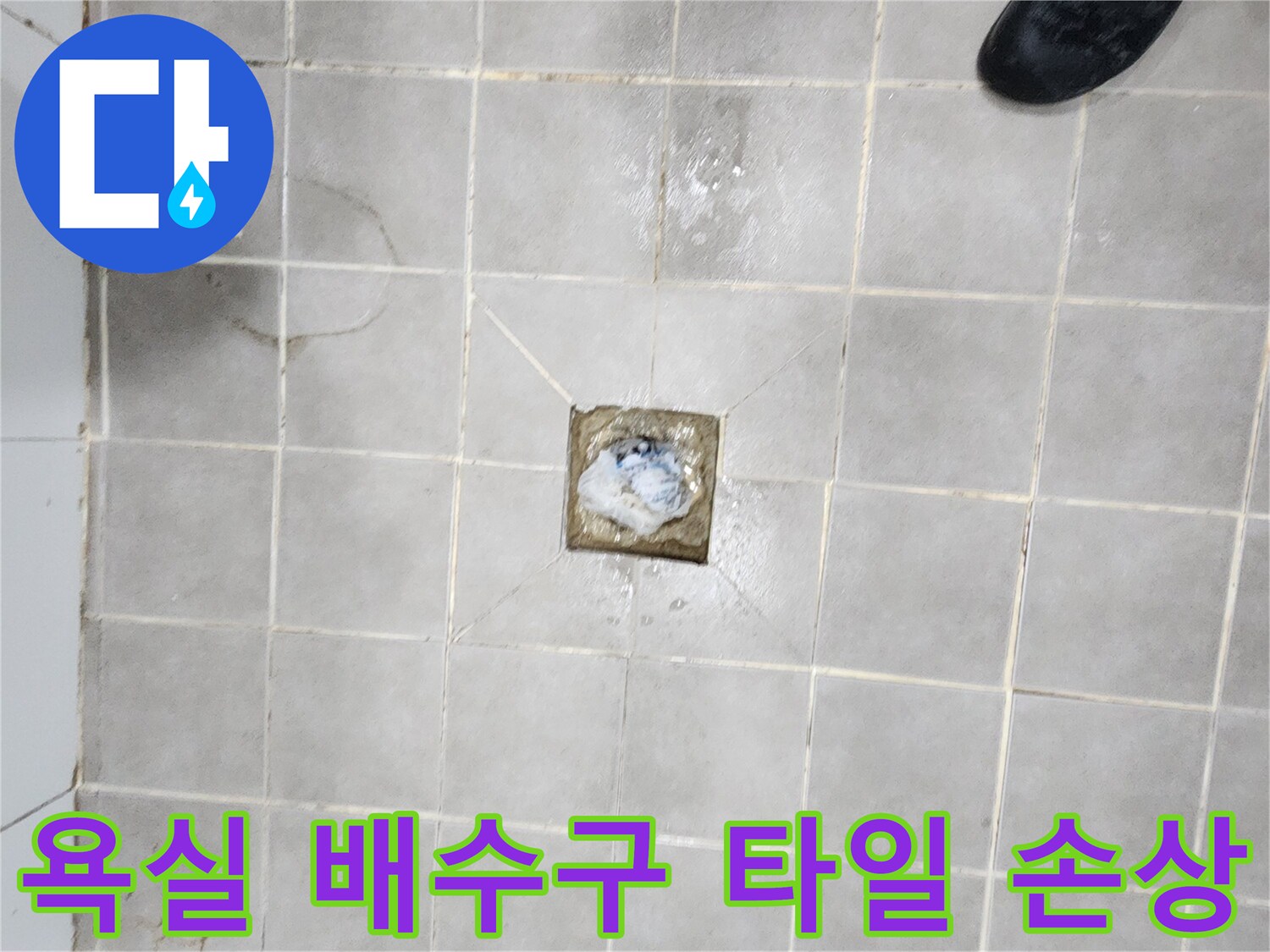 서대문구-빌라-욕실-배수구-주변-타일-손상으로-인한-누수-현장-점검