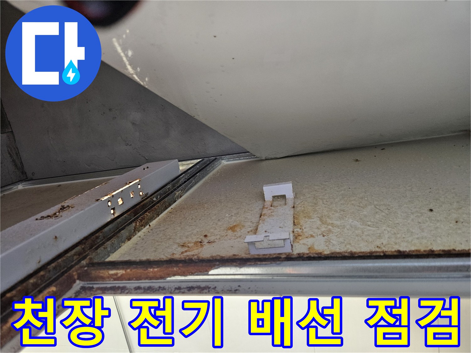 김포 아파트 천장 내부에서 누수로 인한 전기 배선 안전 점검-감전 및 화재 위험 예방