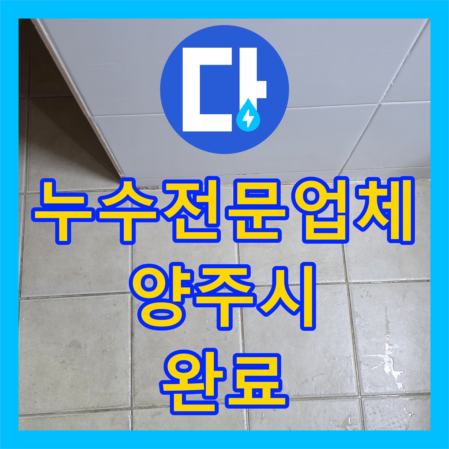 누수전문업체 화장실 배수구 주변 방수층 파손 보수 사례 경기 양주시