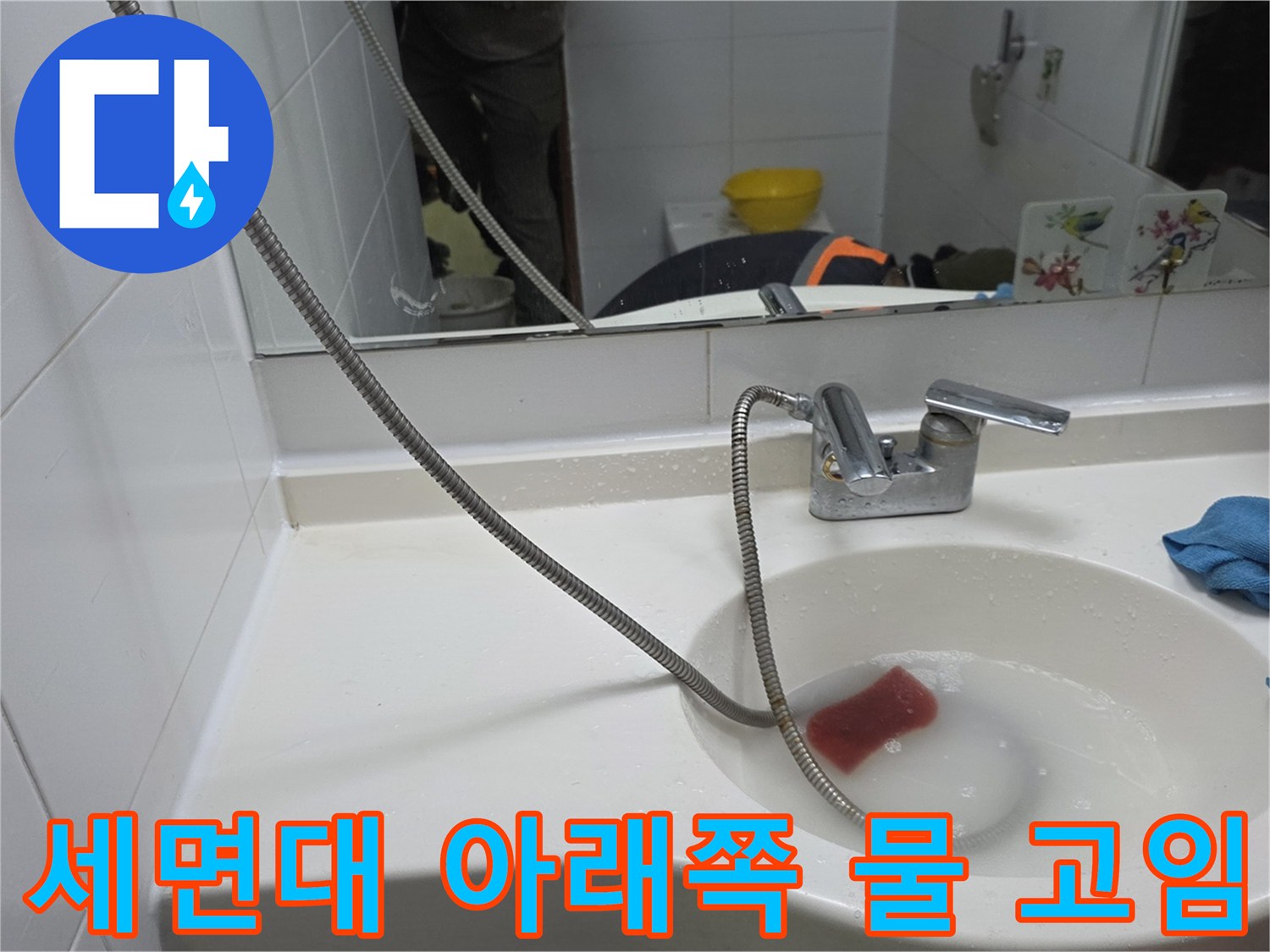 양주 현장-세면대 수전과 배수구 주변의 습한 상태 기록