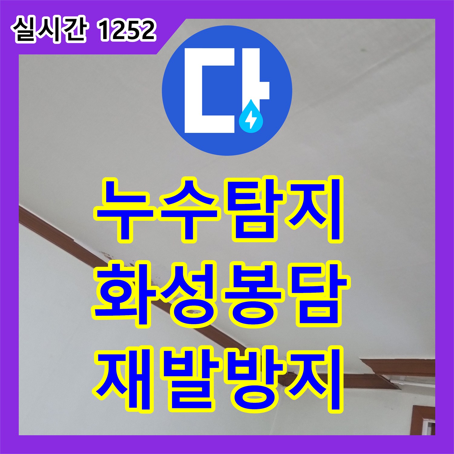 누수탐지, 미세한 배관 균열로 시작된 누수 문제, 비파괴 방식으로 정밀 탐지하여 복구하는 사례 - 화성시 봉담읍