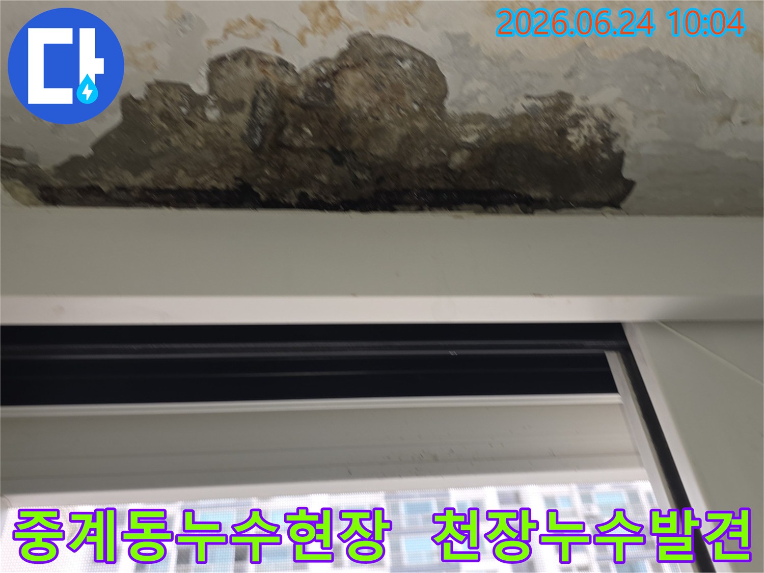 벽지가-젖어-떨어지고-곰팡이가-번진-천장-누수-현장-진단-사진